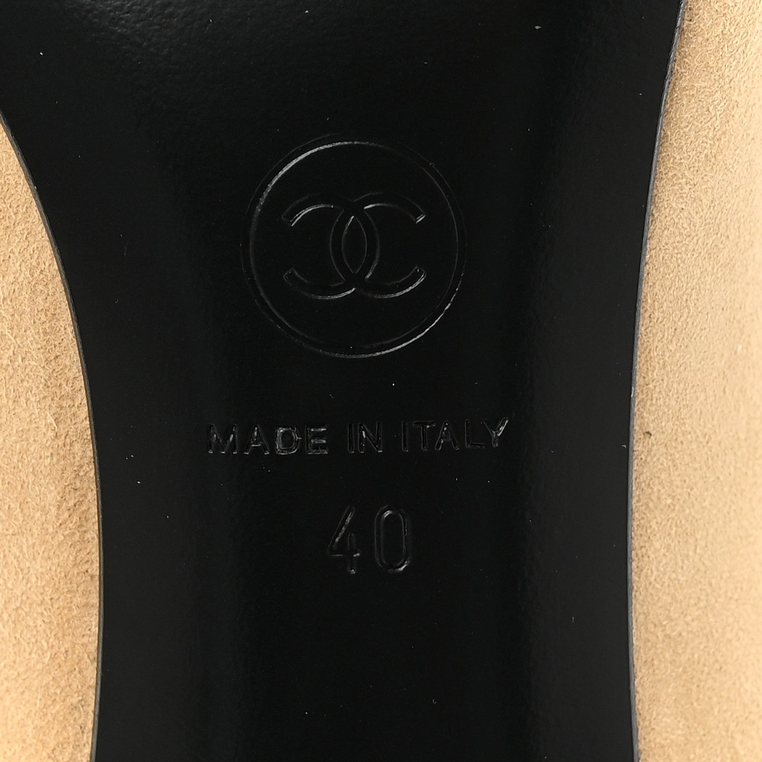 Suede Patent Calfskin Pumps 40 Beige Black