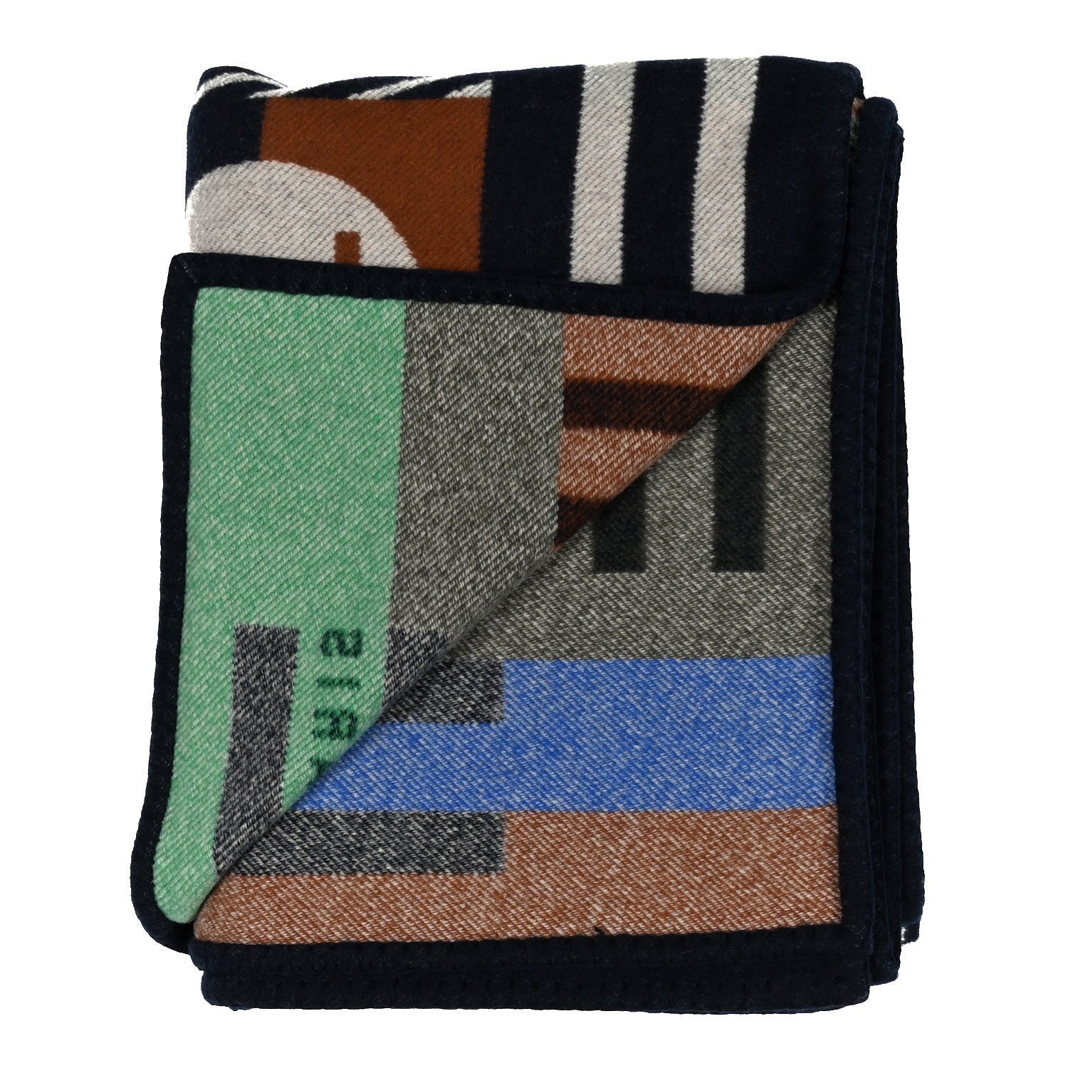 Wool Cashmere Avalon Enigmatic Blanket Navy