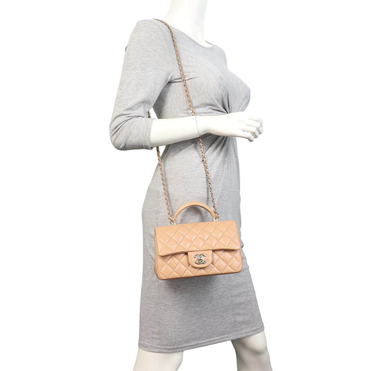 Chanel Classic Flap Mini Rectangular Top Handle Lambskin