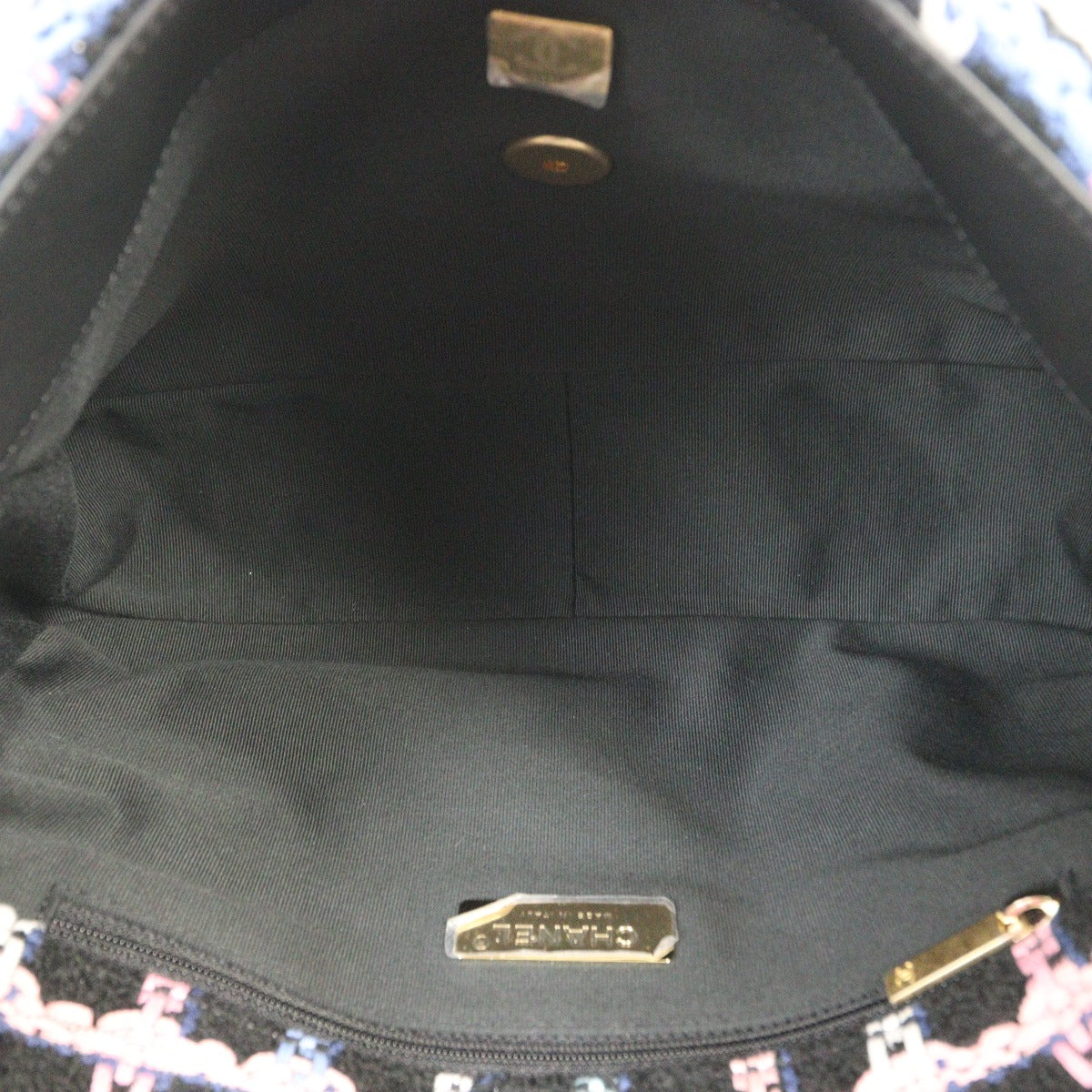 Chanel 19 Tweed Flap Bag Large