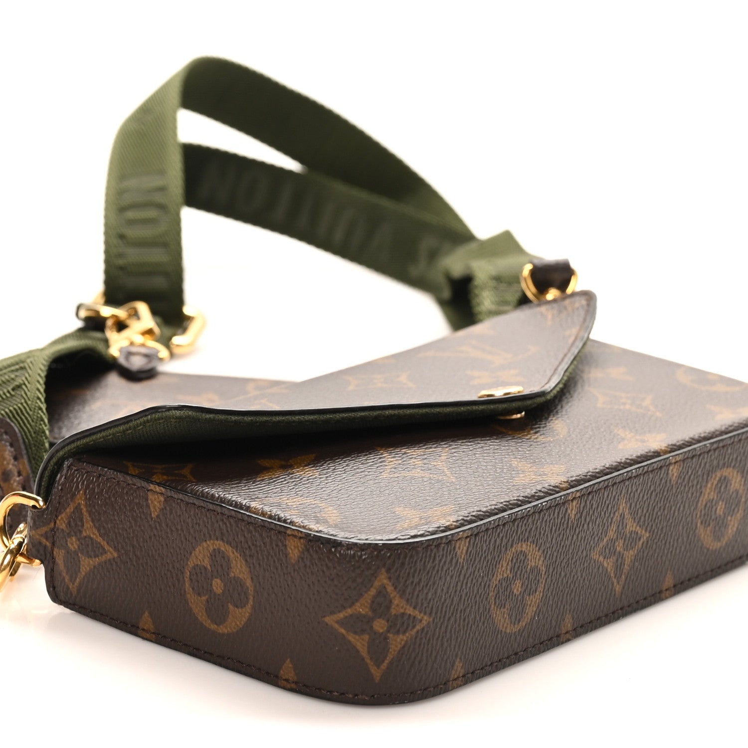 Monogram Felicie Strap & Go Kaki