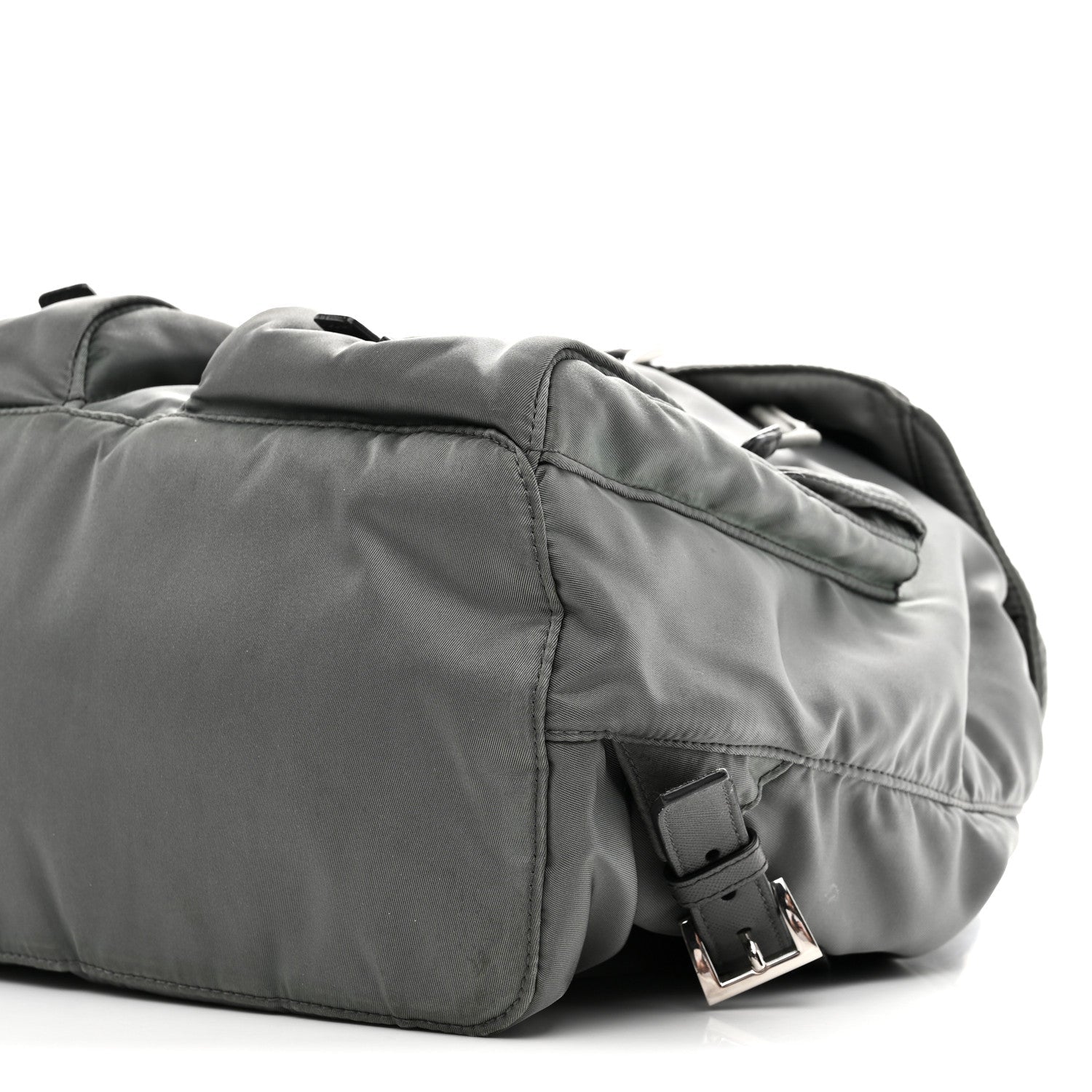 Tessuto Nylon Saffiano Medium Backpack Anthracite