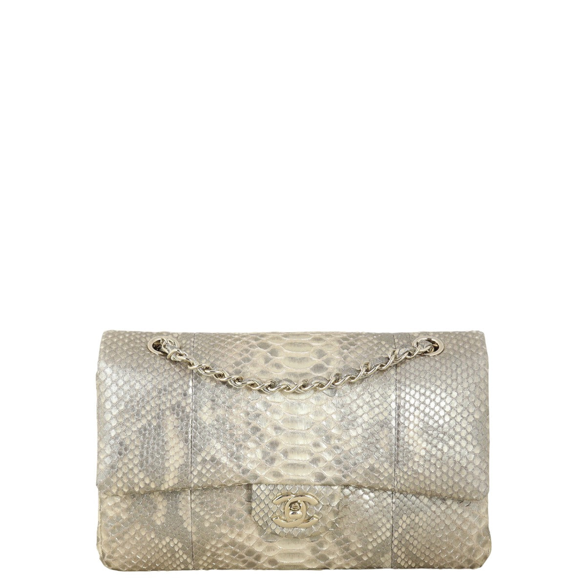 Chanel Classic Double Flap Medium Iridescent Python