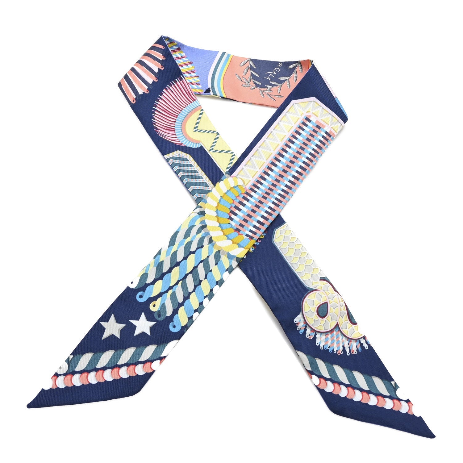 Silk Epaulettes De Gala Twilly Blue Multicolor