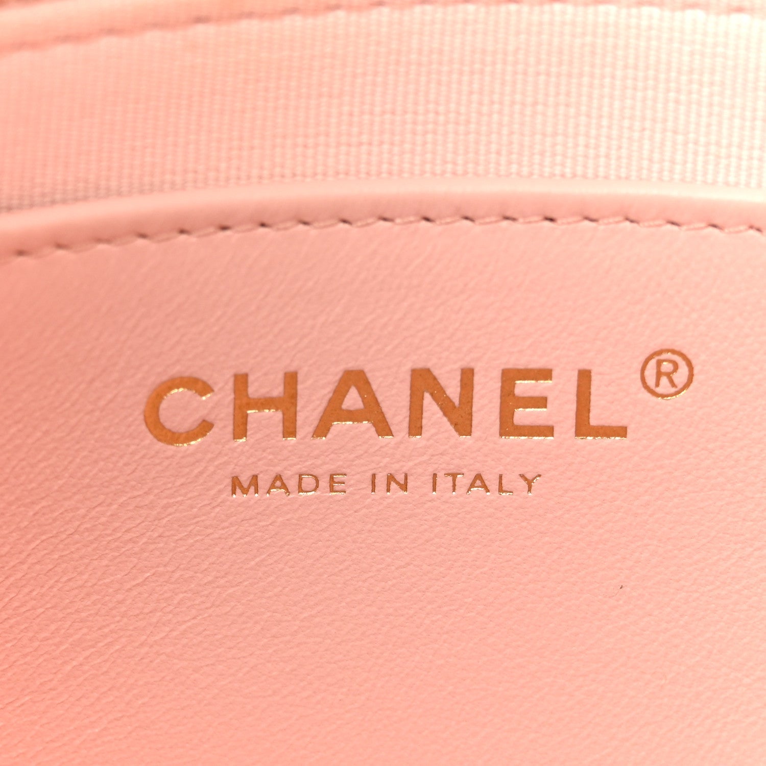 Crumpled Calfskin Quilted Braided CC Flap Light Pink
