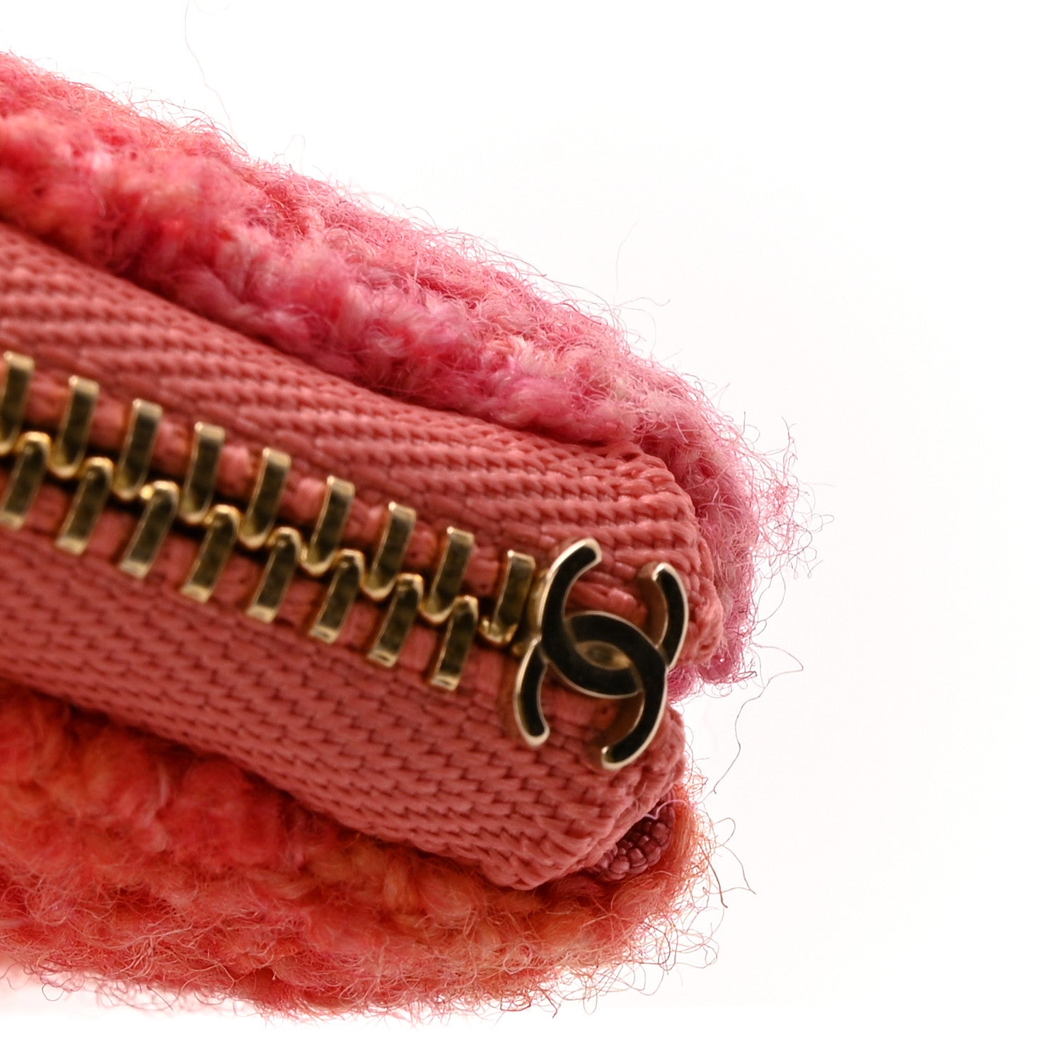 Tweed Large Chanel 19 Cosmetic Case Coral Pink