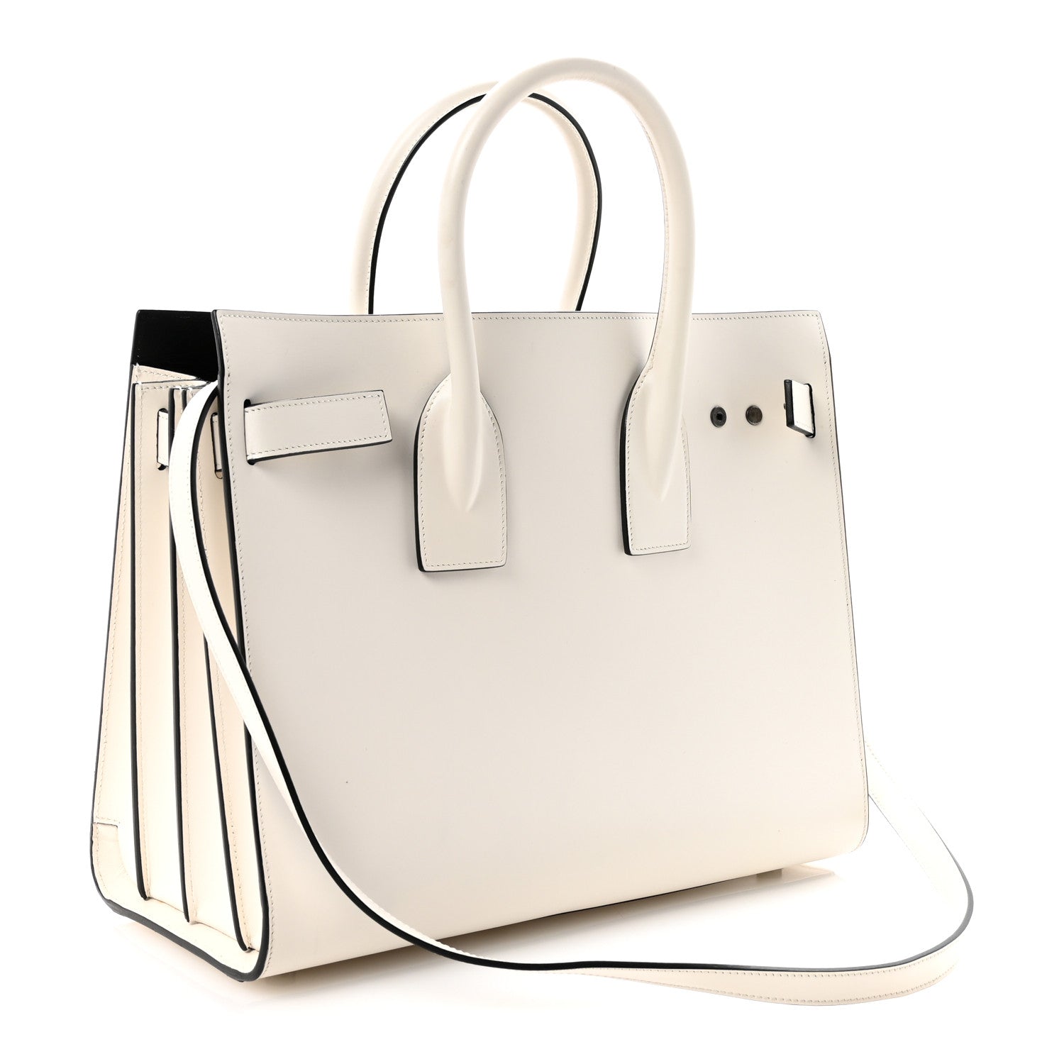 Calfskin Small Sac De Jour Dove Porcellana Black