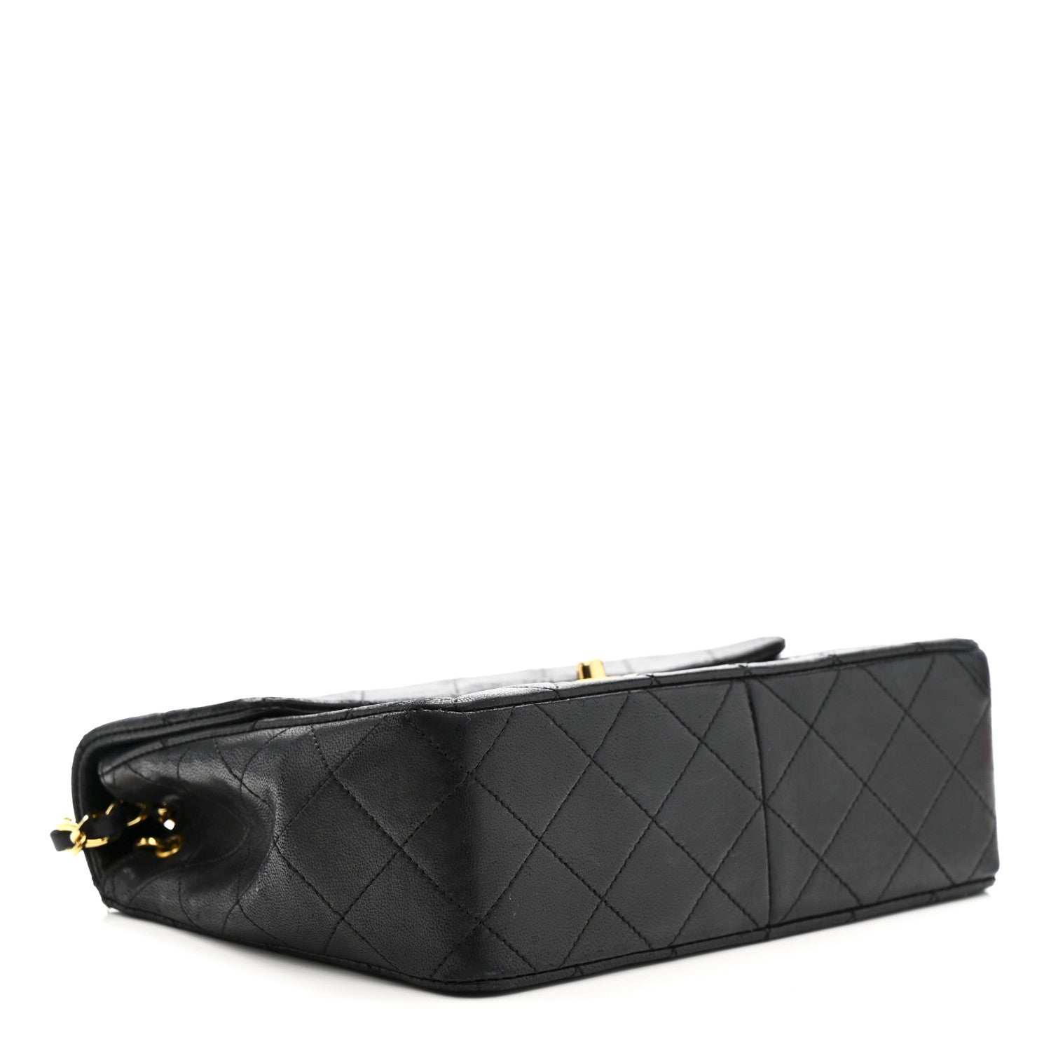Lambskin Quilted Small Single Flap Black