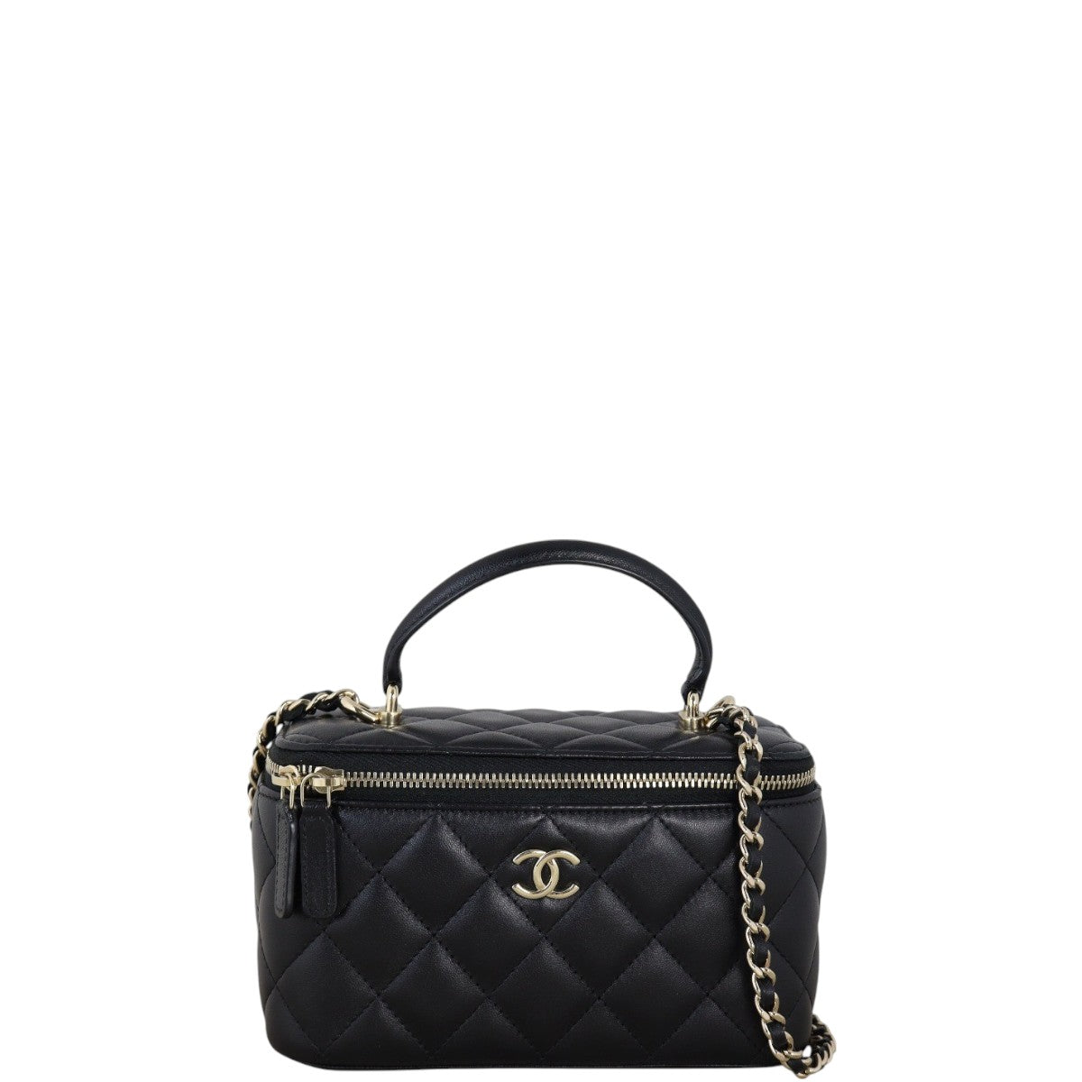 Chanel Top Handle Vanity Case Chain Bag Small