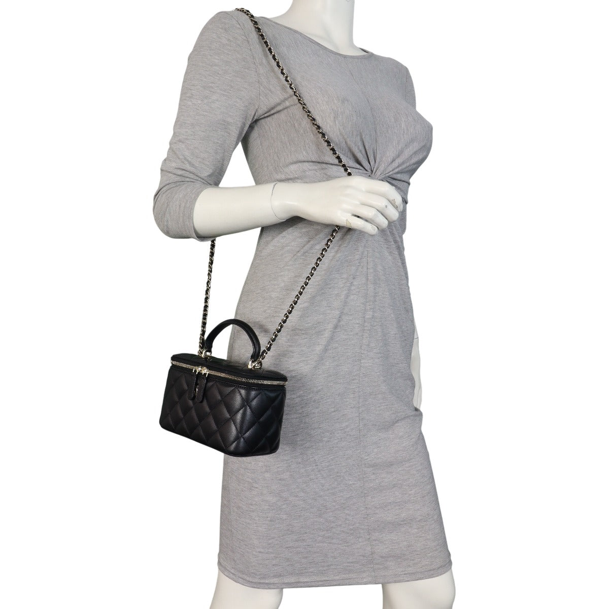 Chanel Top Handle Vanity Case Chain Bag Small