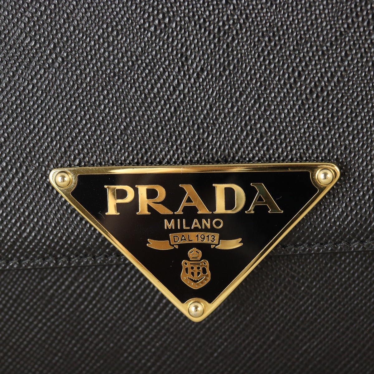 Prada Saffiano Cuir Embleme Flap Shoulder Bag