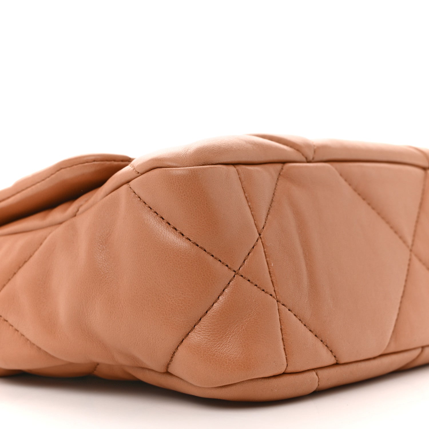 Lambskin Quilted Medium Chanel 19 Flap Brown
