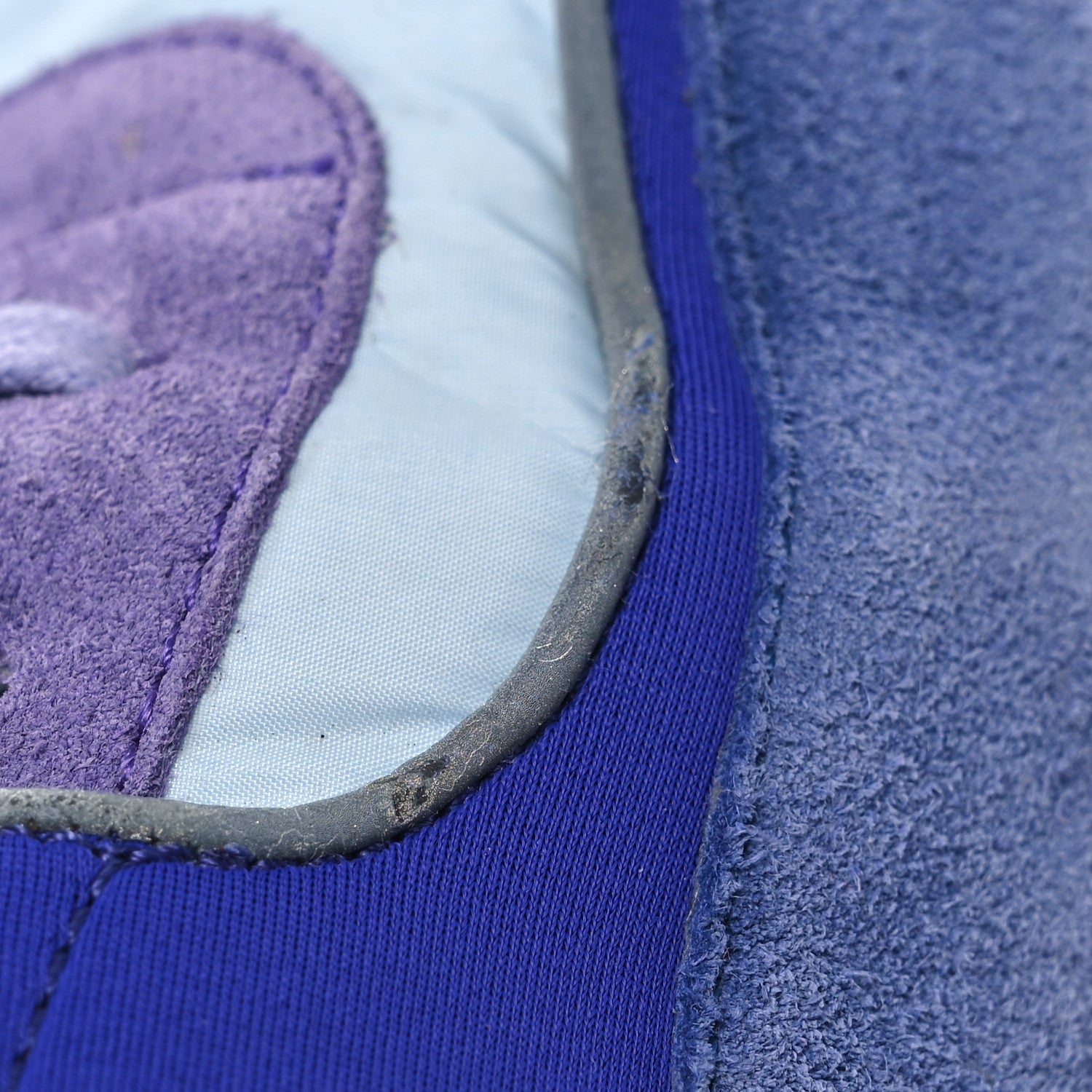 Nylon Calfskin Suede CC Womens Sneakers 40 Light Blue