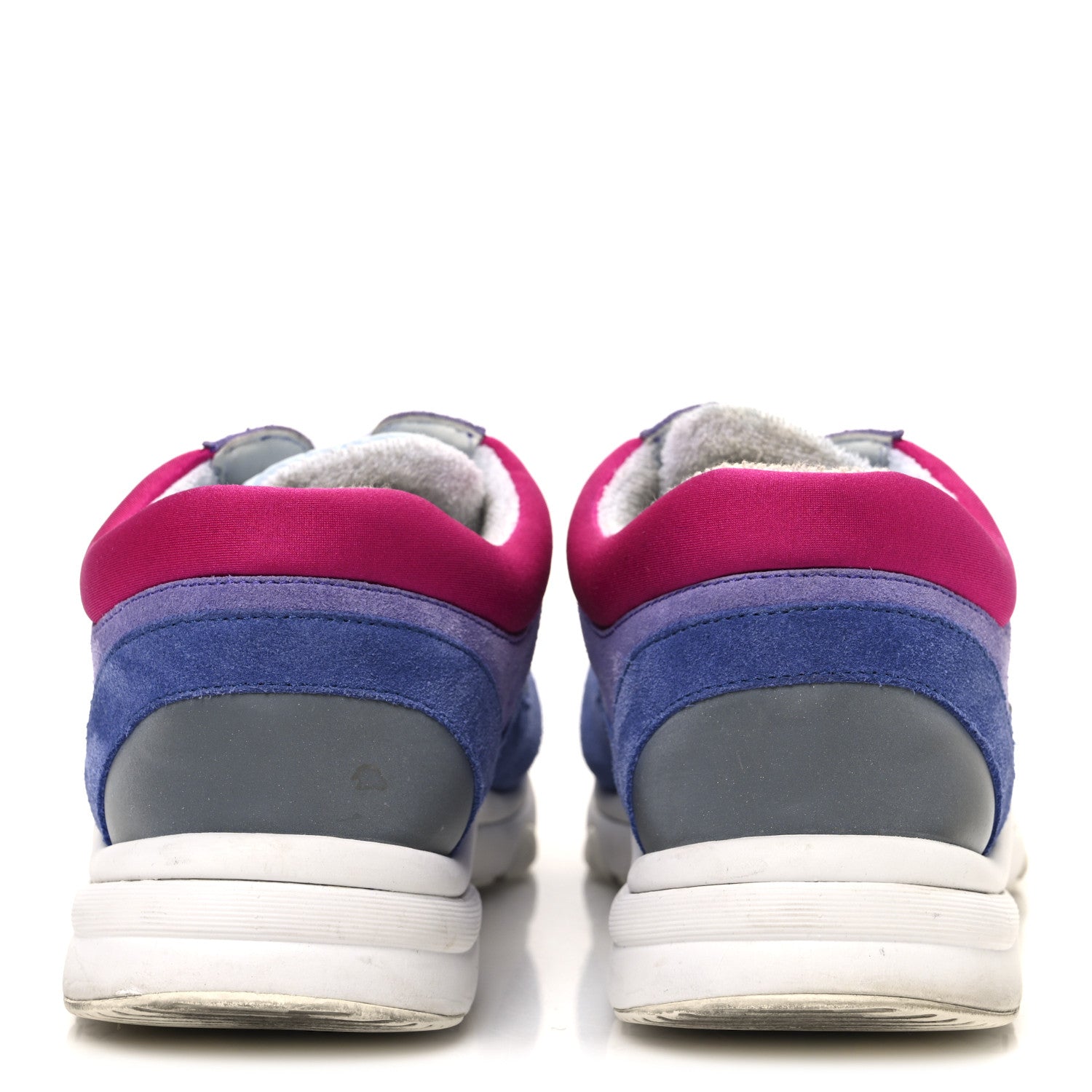 Nylon Calfskin Suede CC Womens Sneakers 39.5 Light Blue