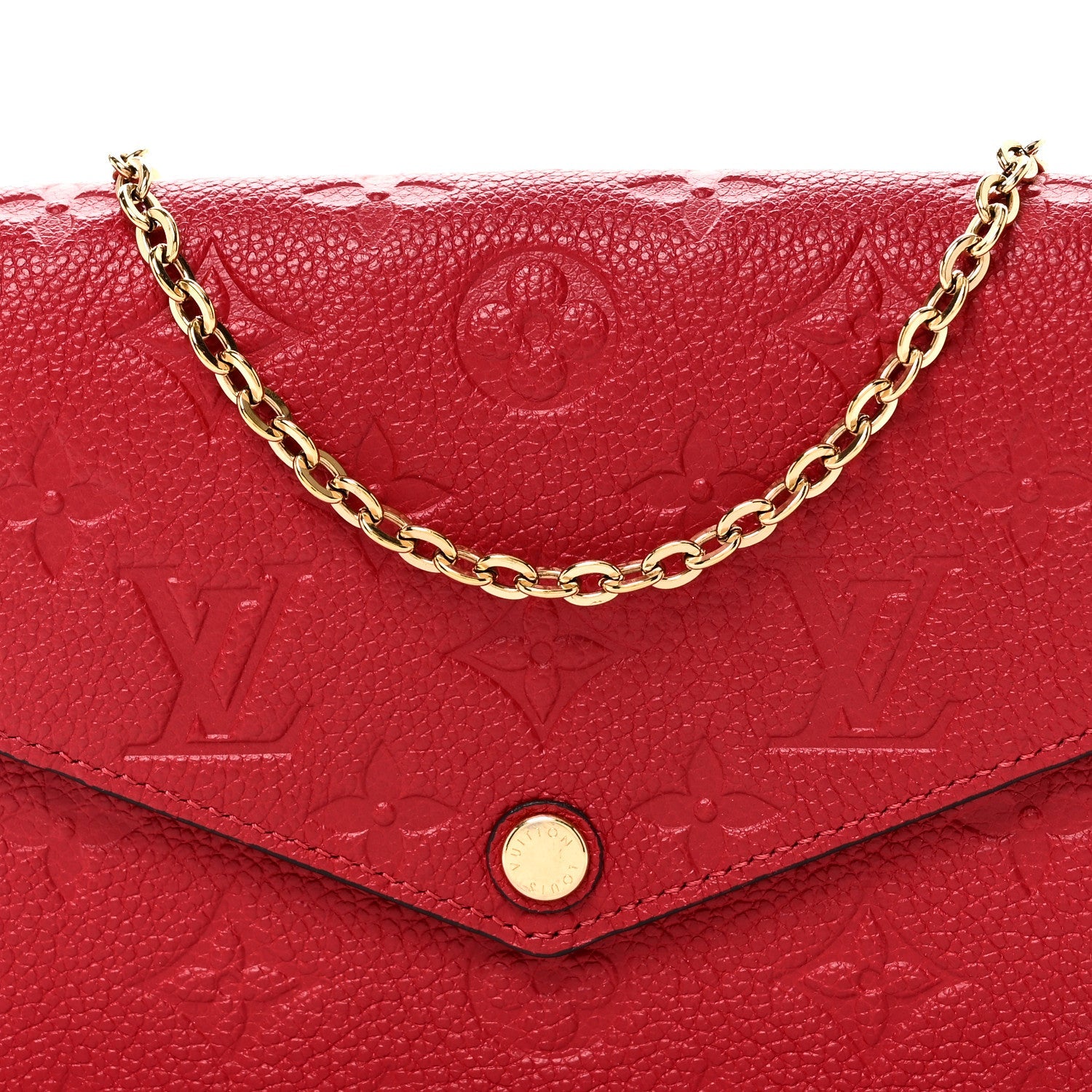 Empreinte Pochette Felicie Chain Wallet Scarlet