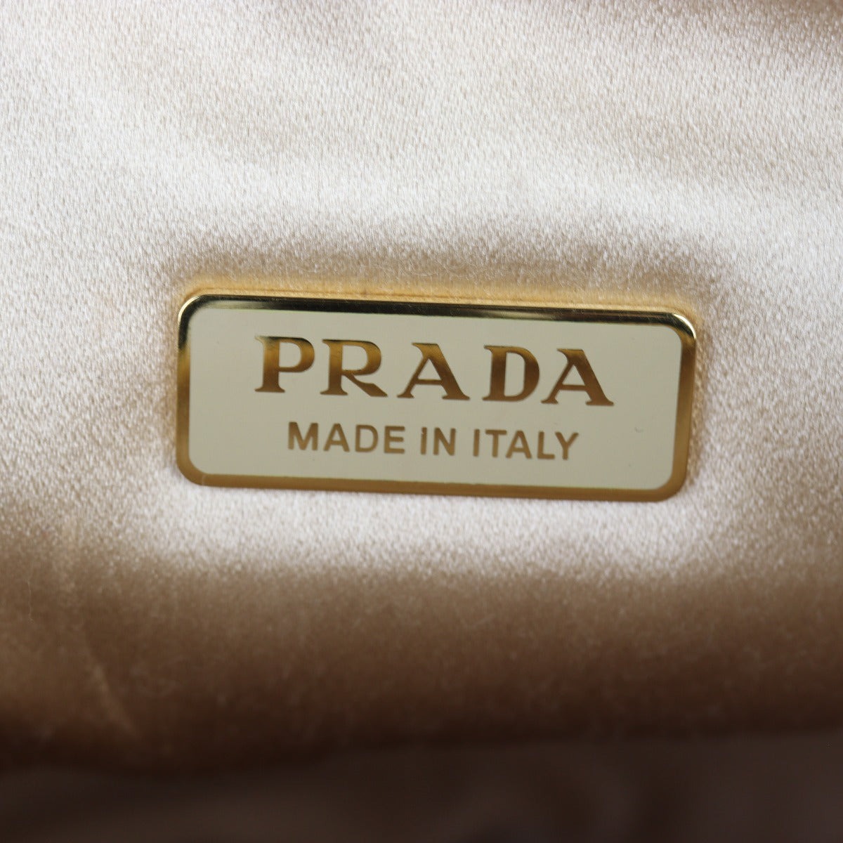 Prada Triangle Satin Crystal Shoulder Bag