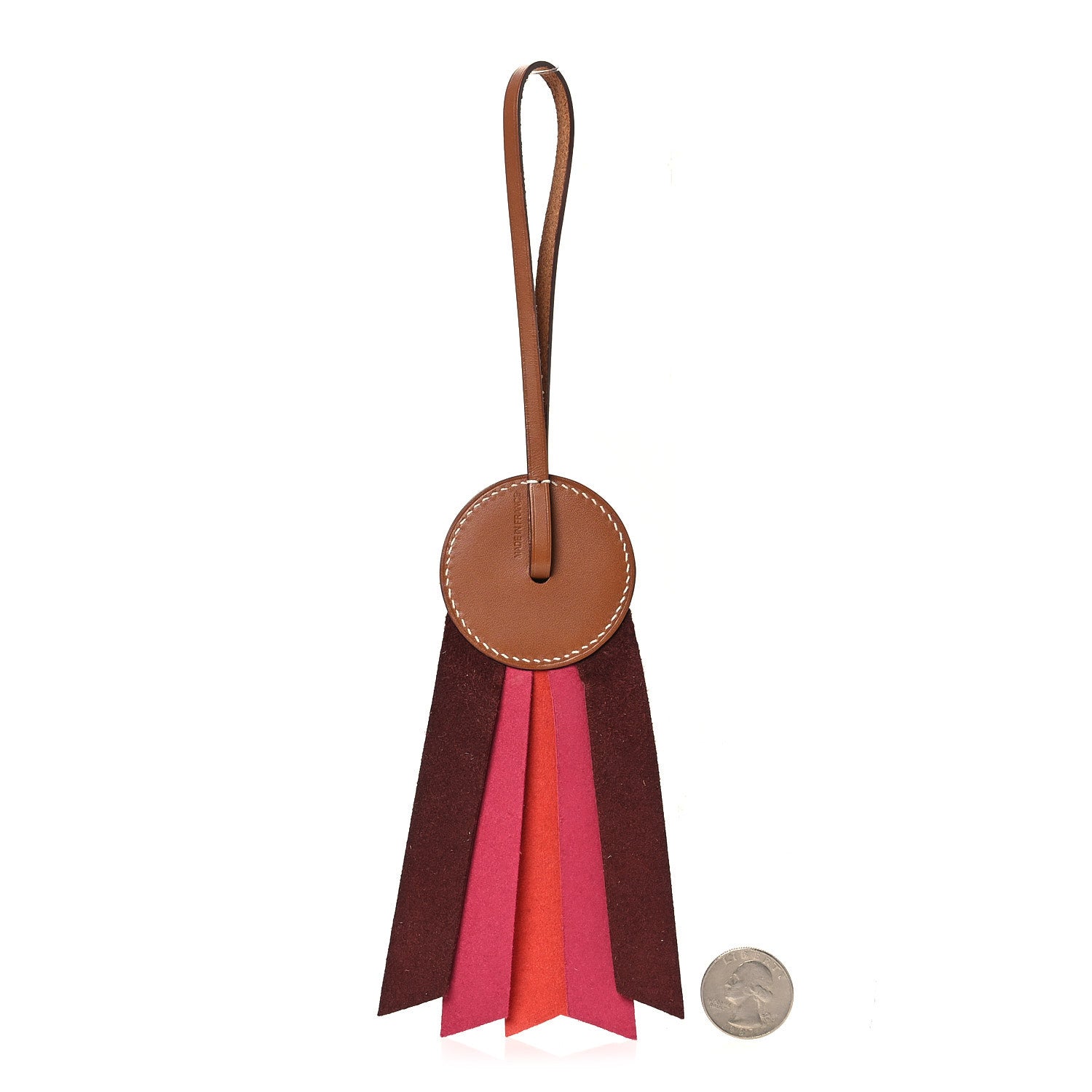 Vache Hunter Milo Lambskin Paddock Flot Bag Charm Rose Shocking Rouge H Rose Jaipur
