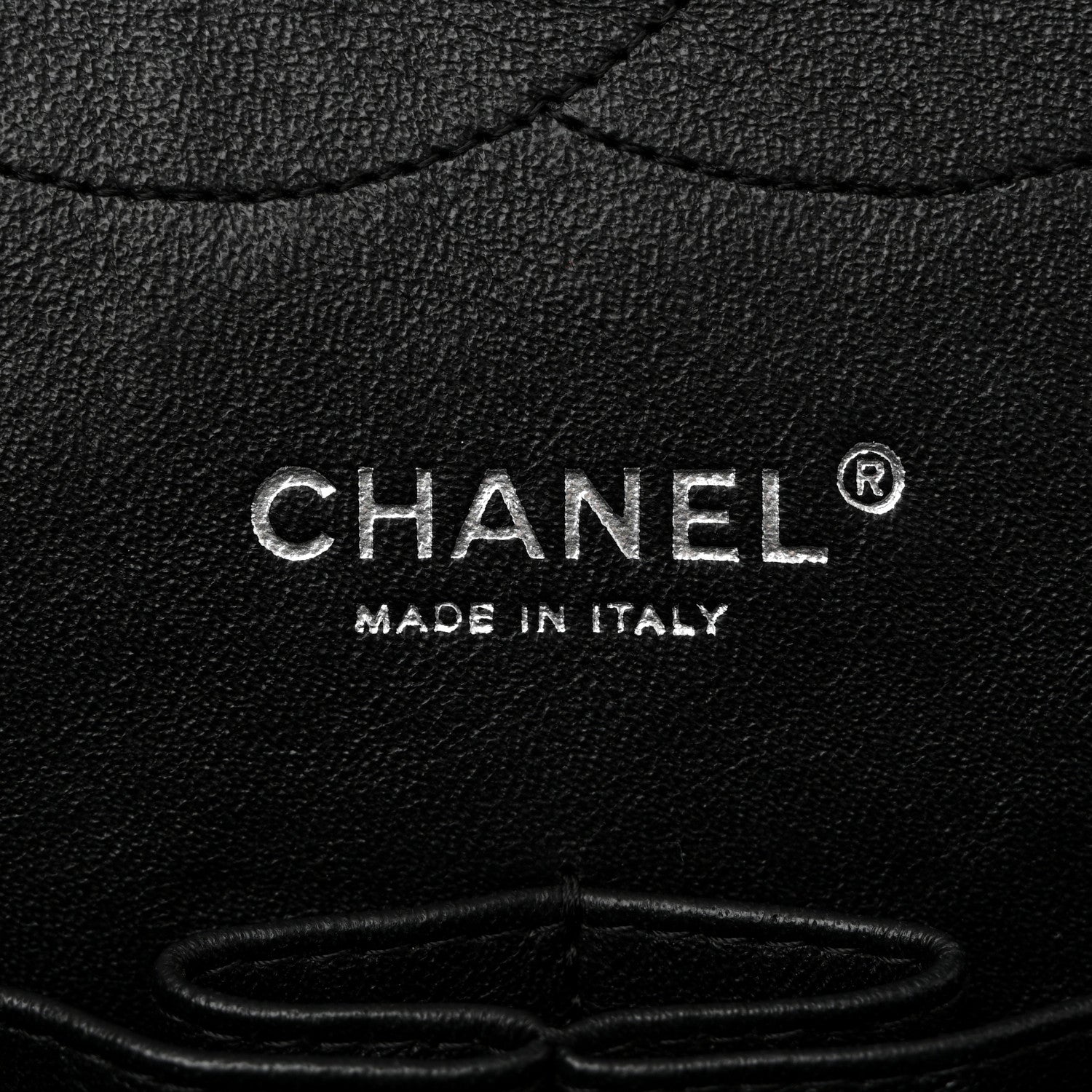 Patent Quilted Jumbo Double Flap Black