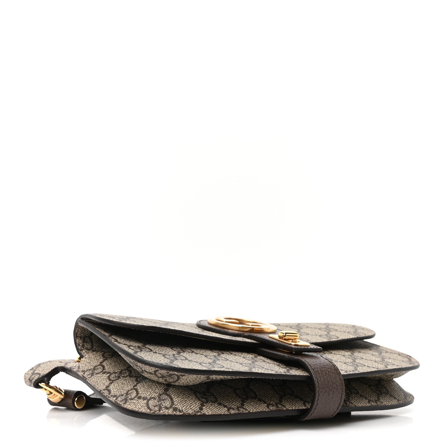 GG Supreme Monogram Textured Dollar Calfskin Blondie Belt Bag Beige Ebony New Acero