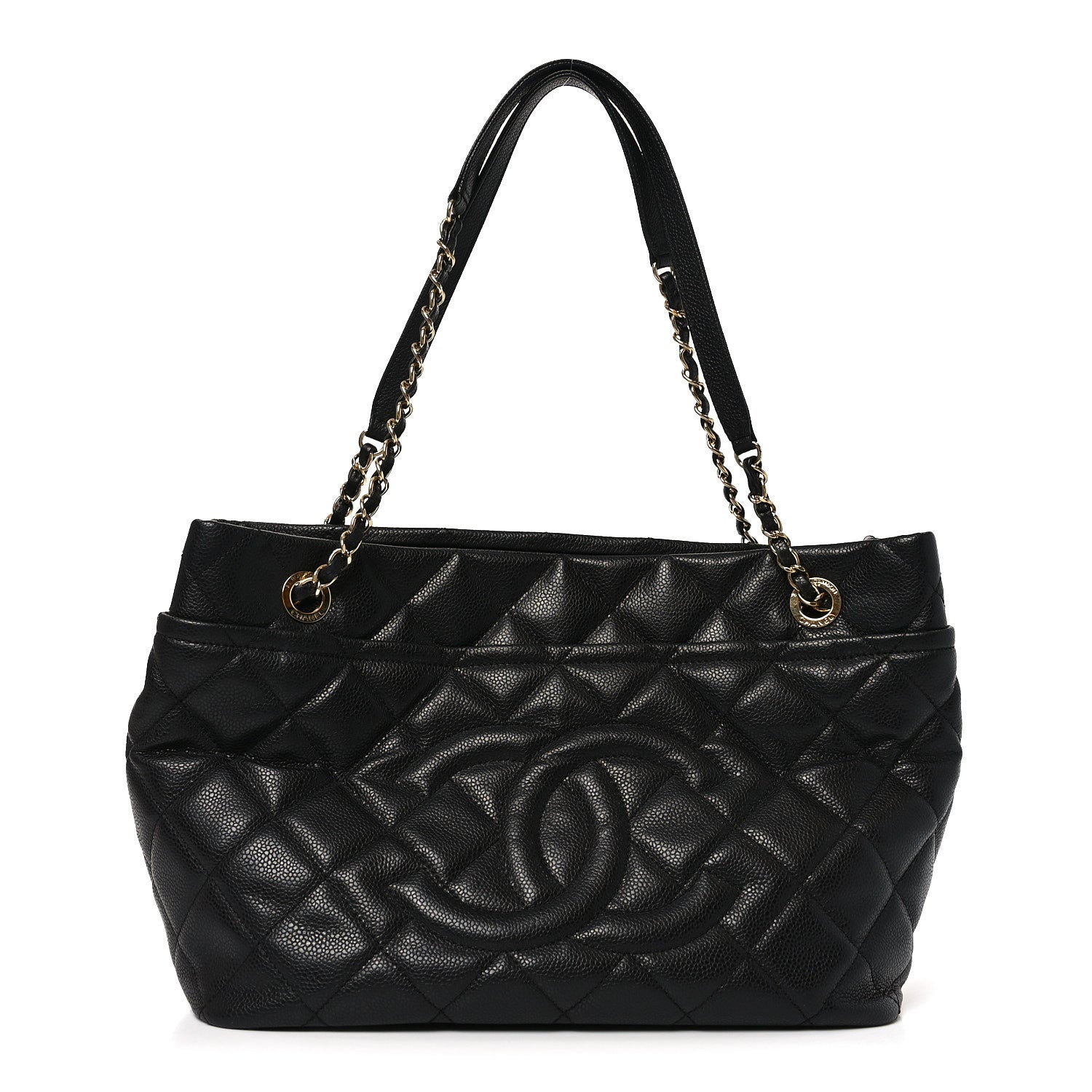 Caviar Quilted CC Timeless Soft Tote Black