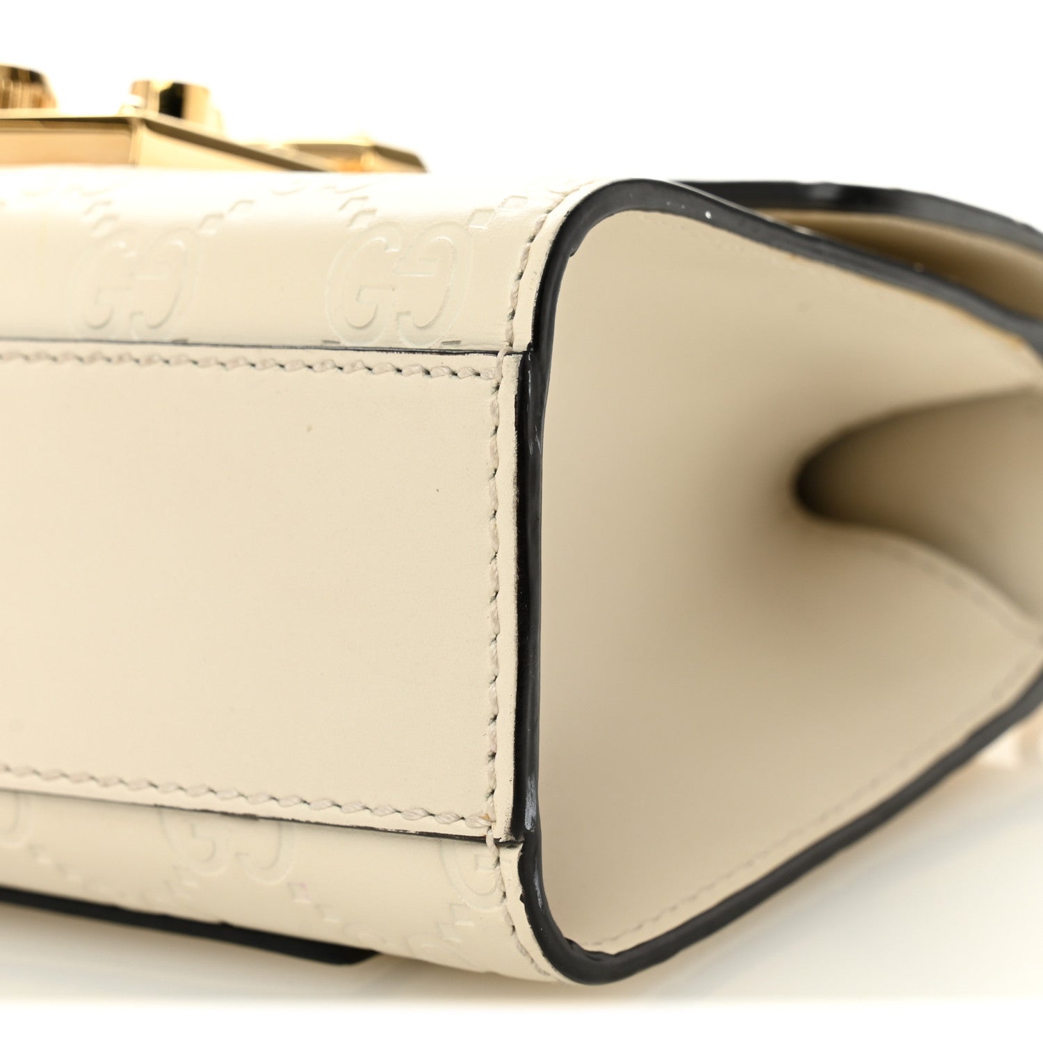 Guccissima Small Padlock Shoulder Bag White