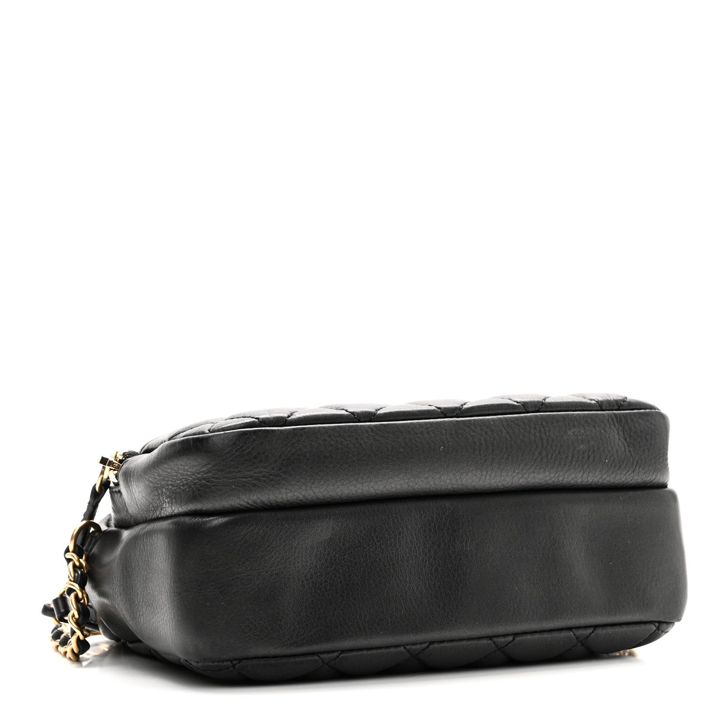 Calfskin Quilted Day Trips Camera Case Black
