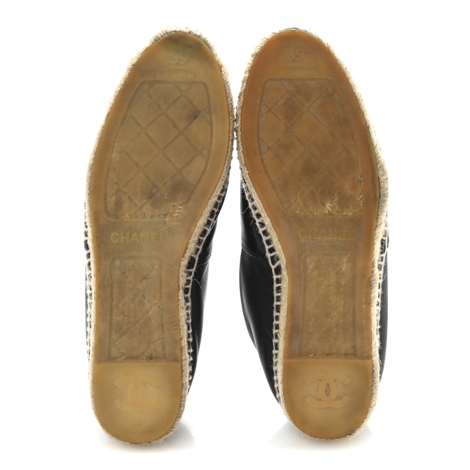 Lambskin CC Espadrilles 39 Black