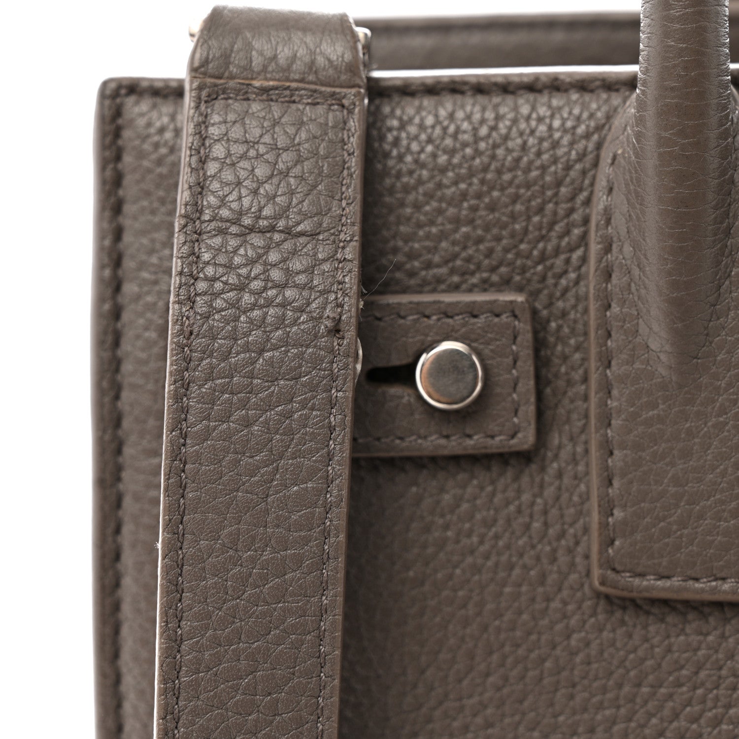 Grained Calfskin Nano Supple Sac De Jour Fog