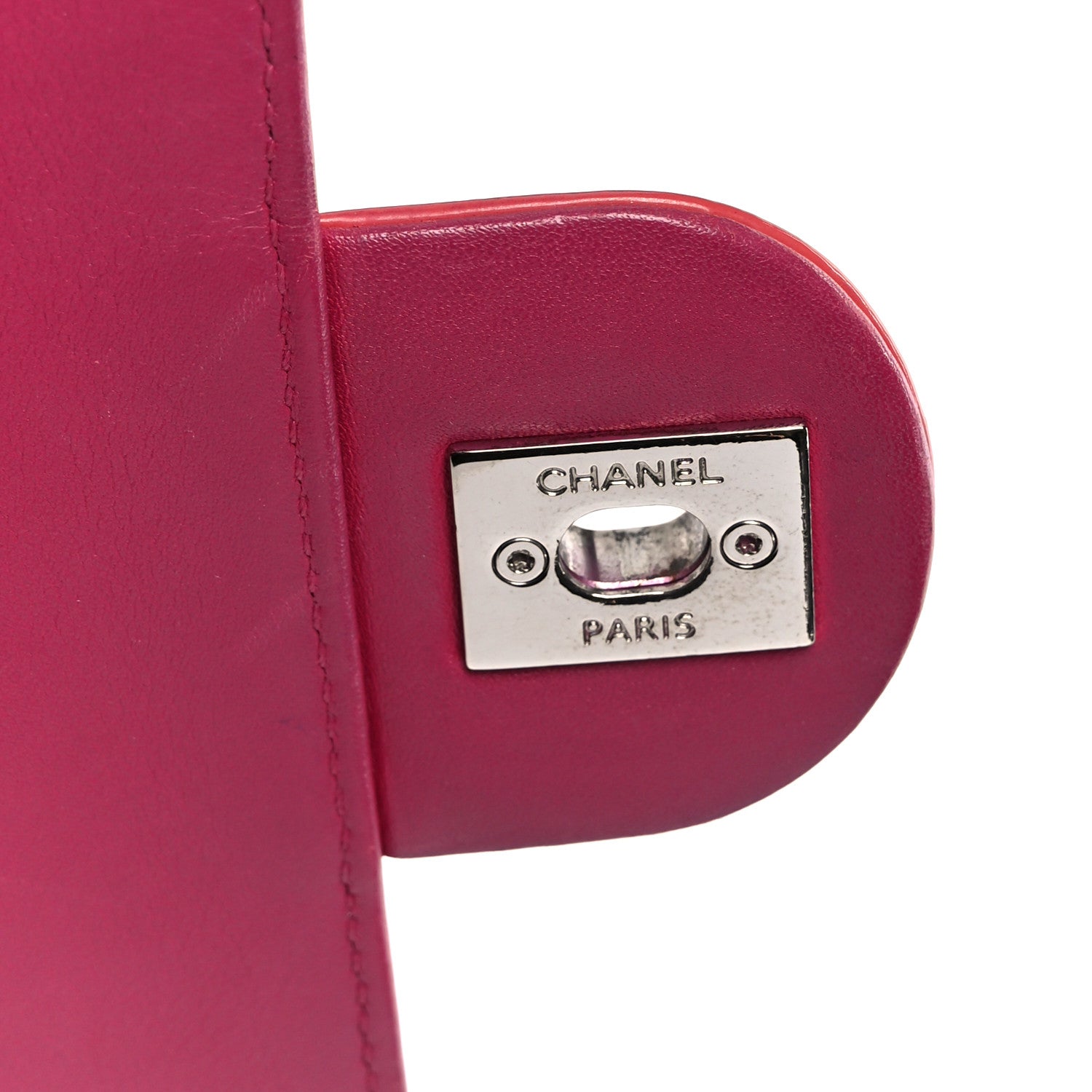 Patent Quilted Large Coco Shine Flap Pink