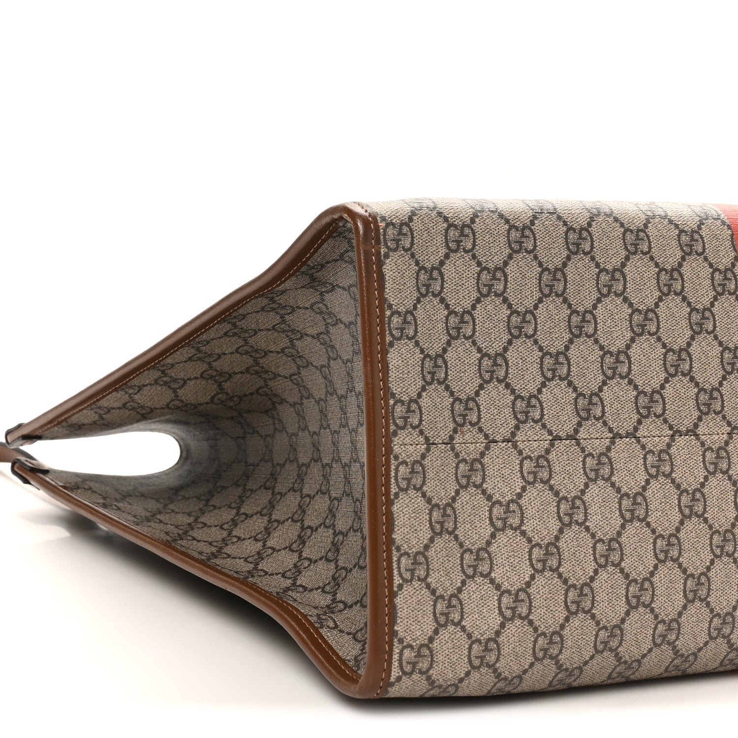 GG Supreme Monogram Fake/Not Large Retro Interlocking G Tote Bag Beige Brown Sugar
