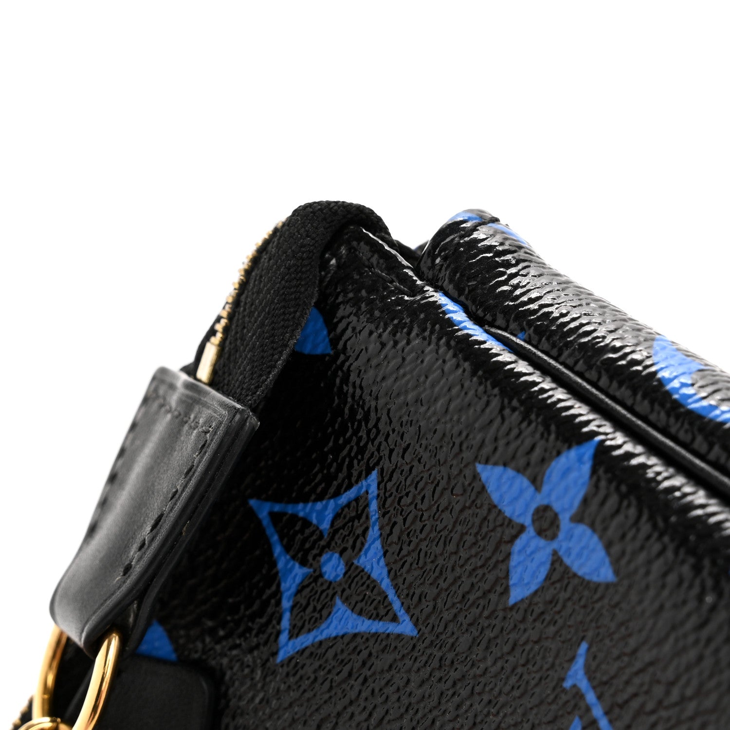 Colored Monogram Mini Pochette Accessories Blue Black