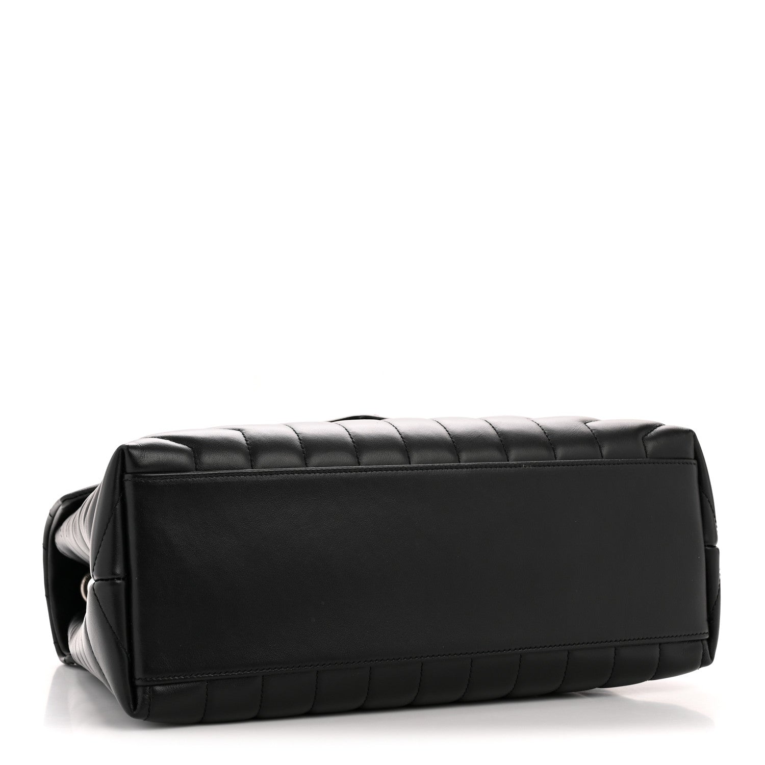 Calfskin Y Quilted Monogram Medium Loulou Chain Satchel Black