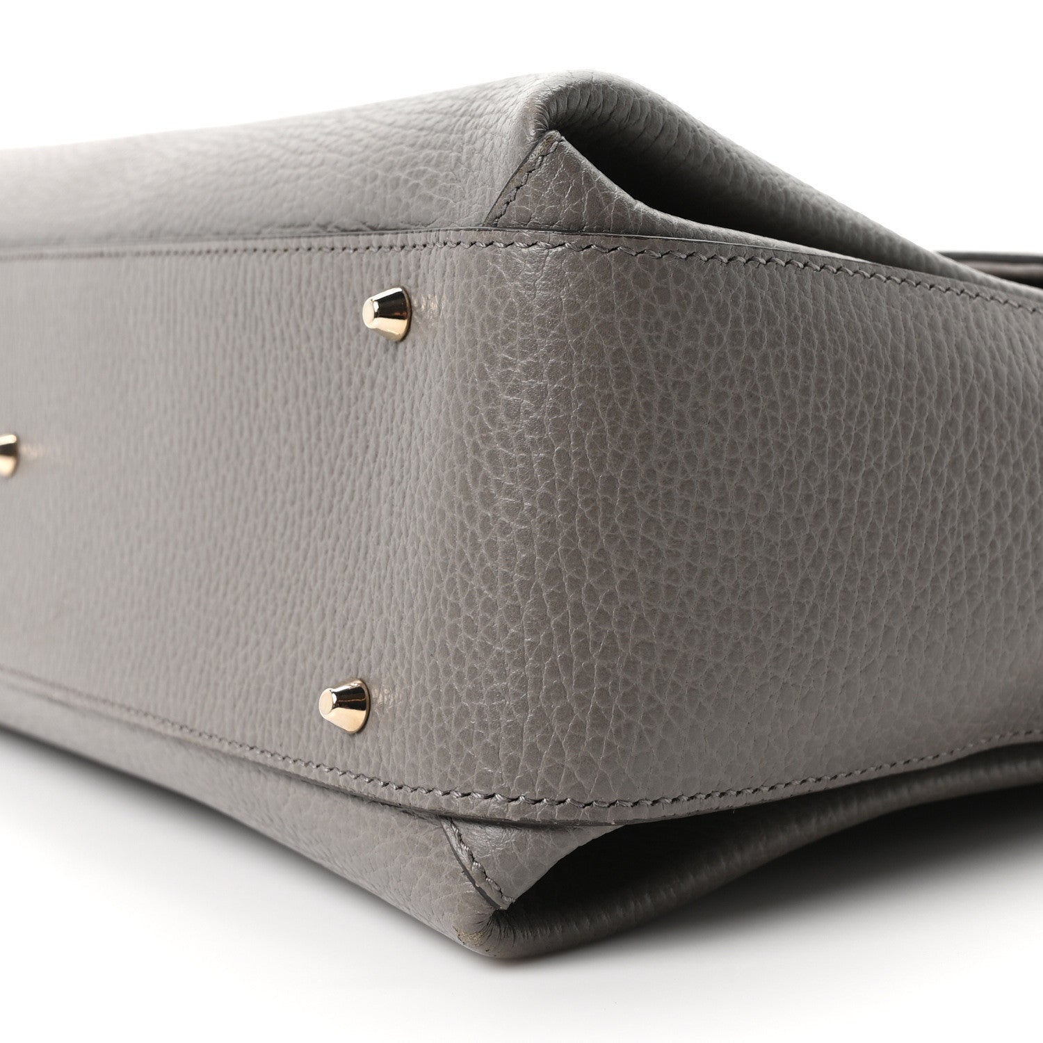 Dollar Calfskin Medium Interlocking G Top Handle Shoulder Bag Loess