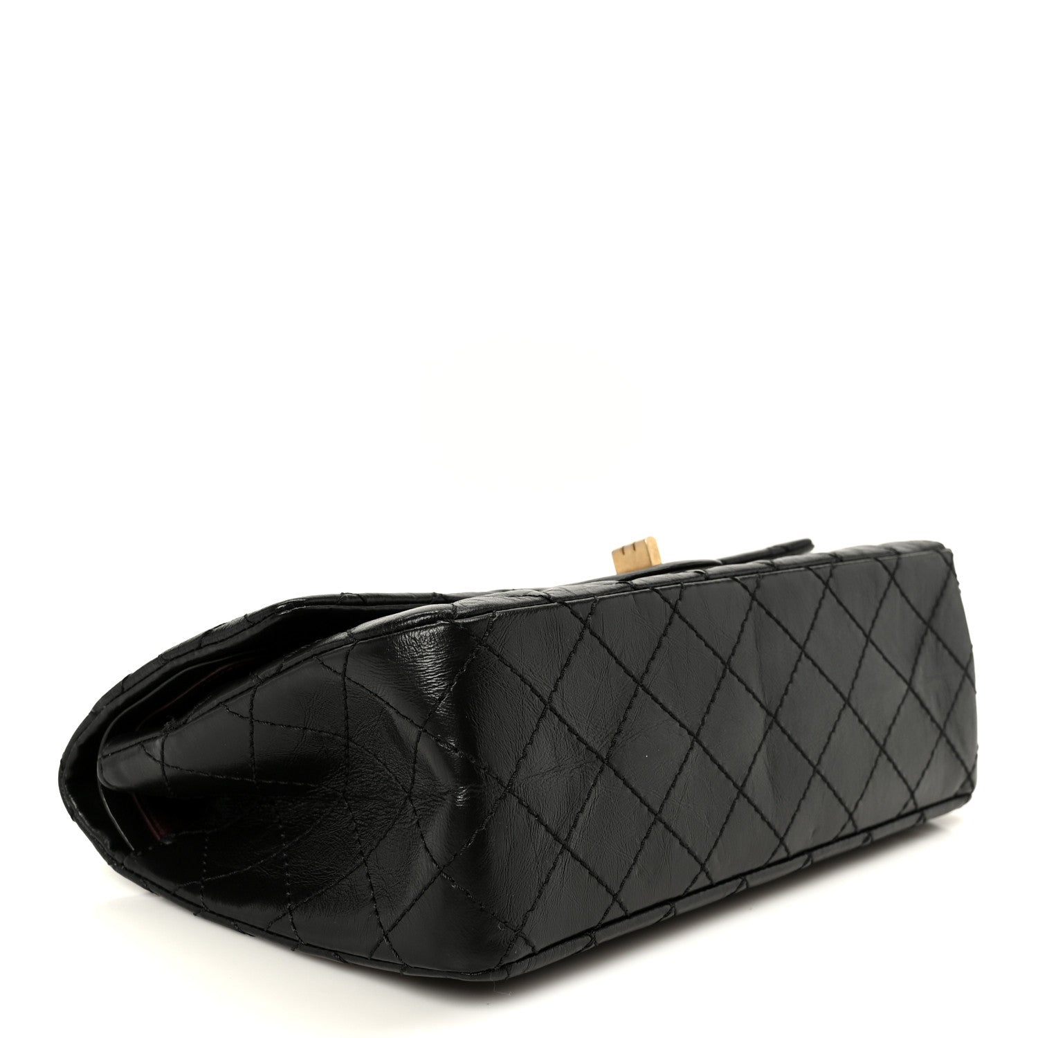 Aged Calfskin Quilted 2.55 Reissue 225 Flap Black