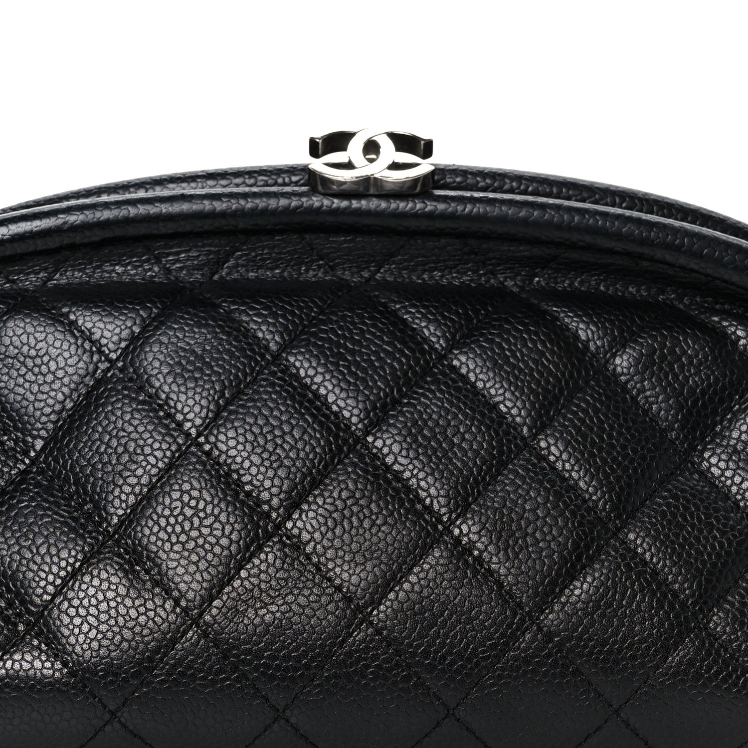 Caviar Quilted Timeless Clutch Black