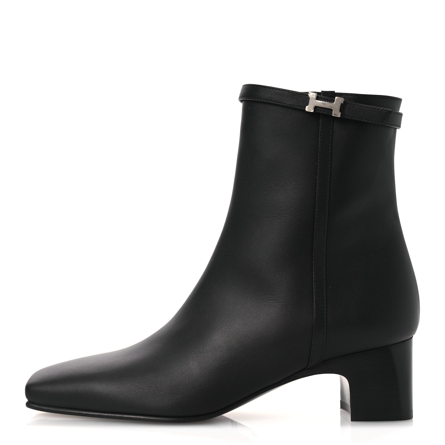 Calfskin Hommage Ankle Boots 37.5 Black