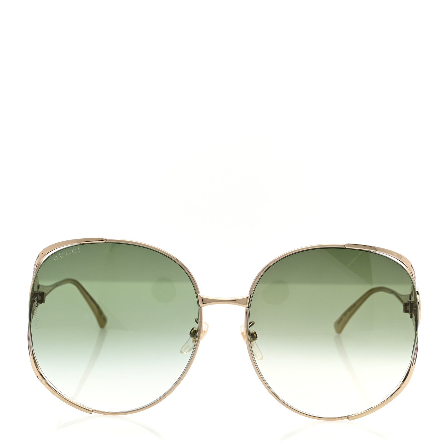 Metal Oversized Round Frame GG0225S Sunglasses Gold