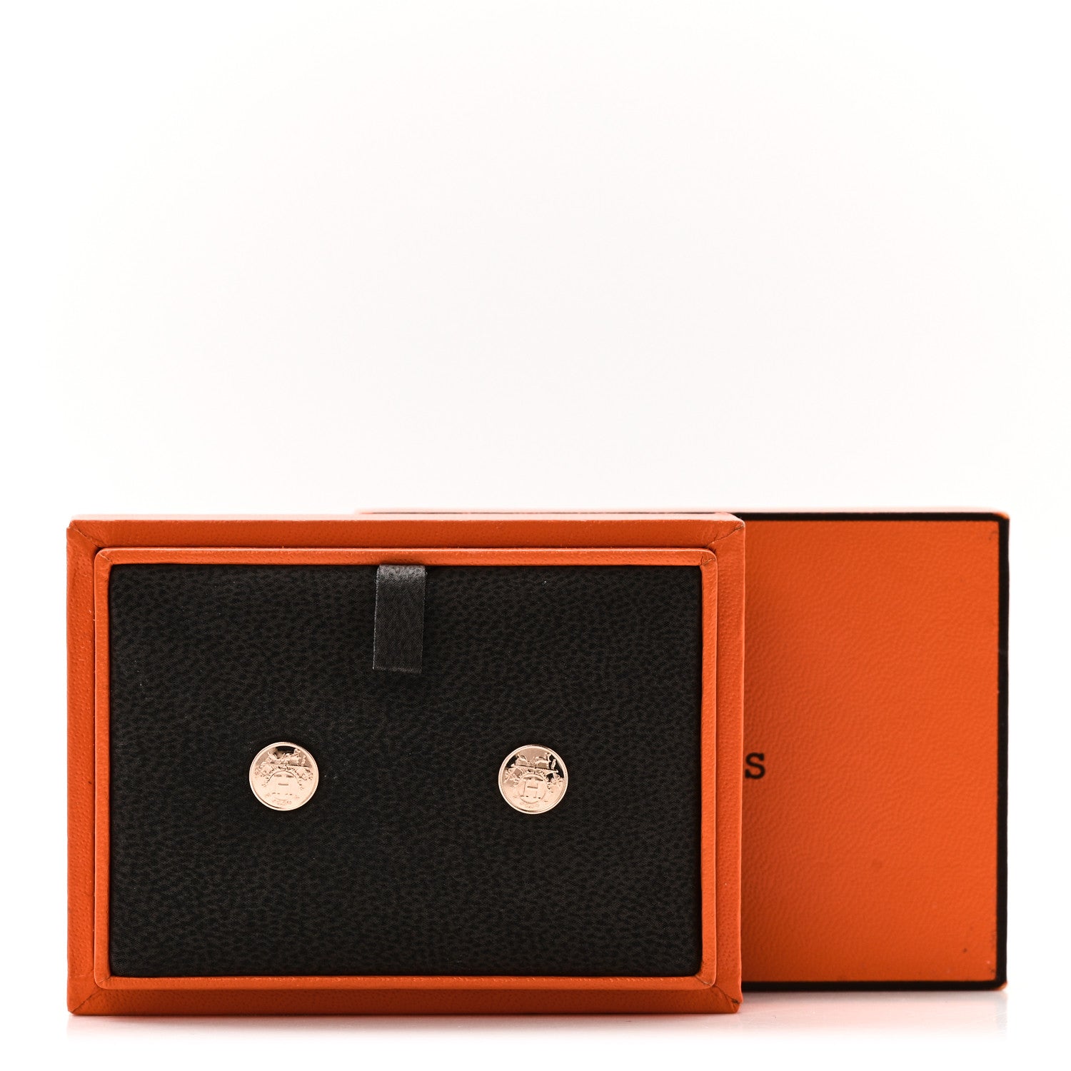 18K Rose Gold TPM Ex-Libris Stud Earrings