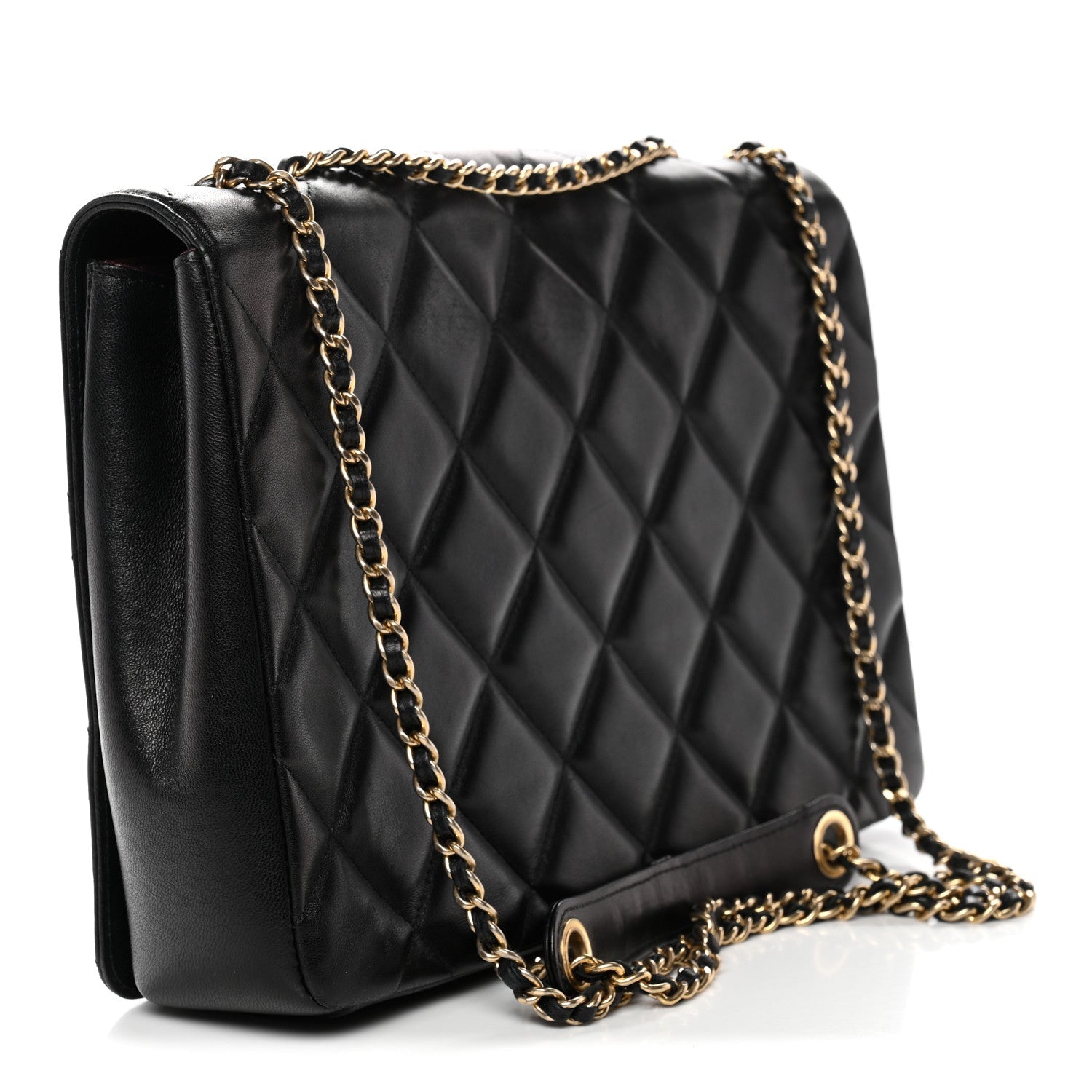 Lambskin Quilted Medium Diamond CC Flap Black