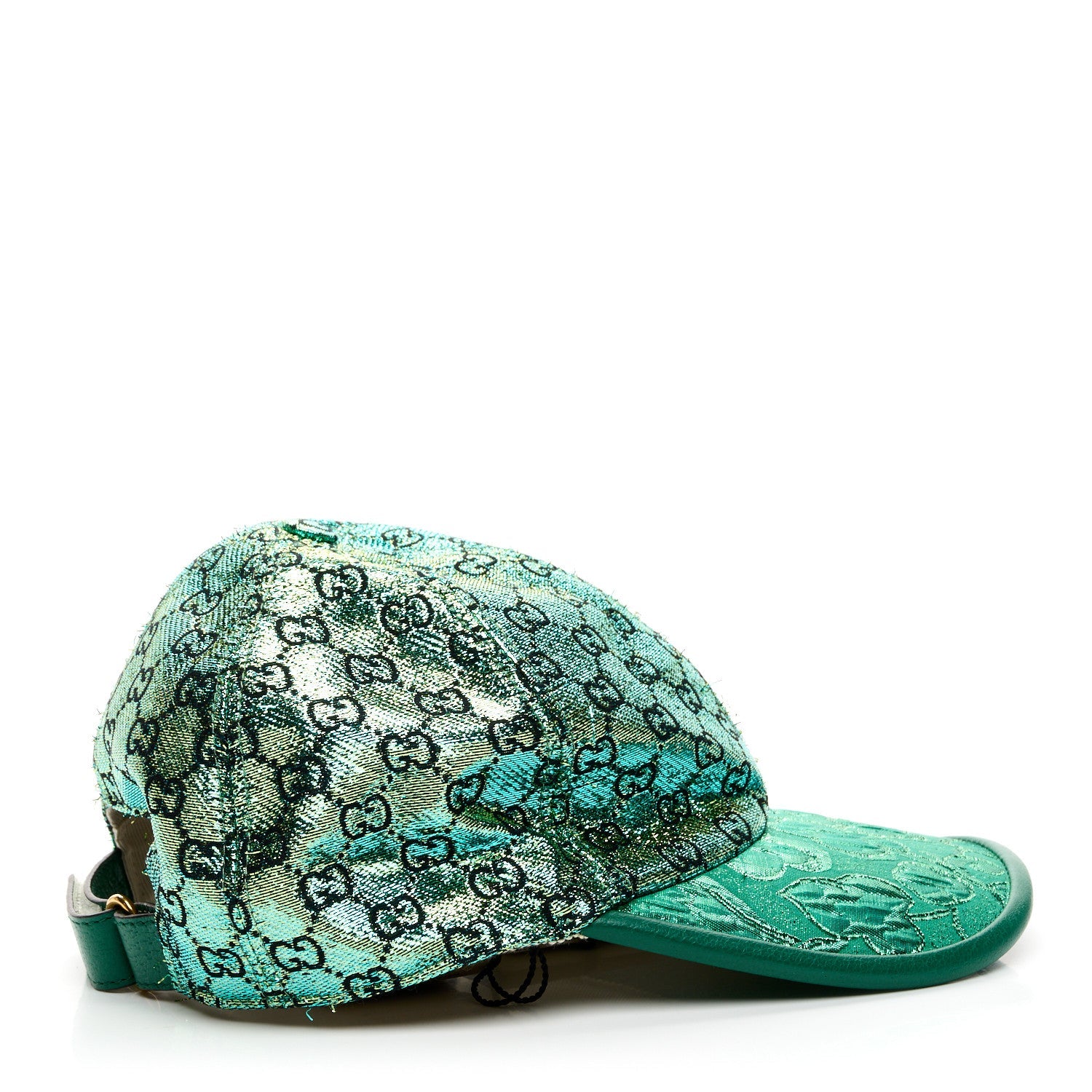Silk Blend Jacquard Monogram Santa Barbara Baseball Hat S Green Black Radiant