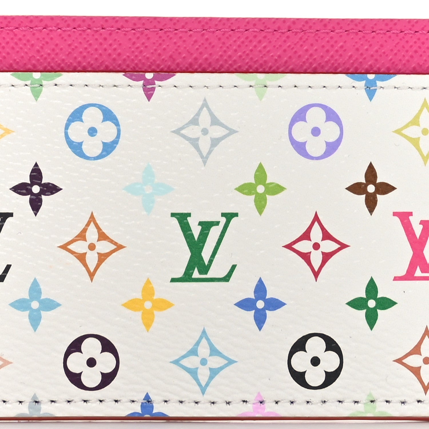 LV X TM Monogram Multicolor Card Holder Kawaii Pink