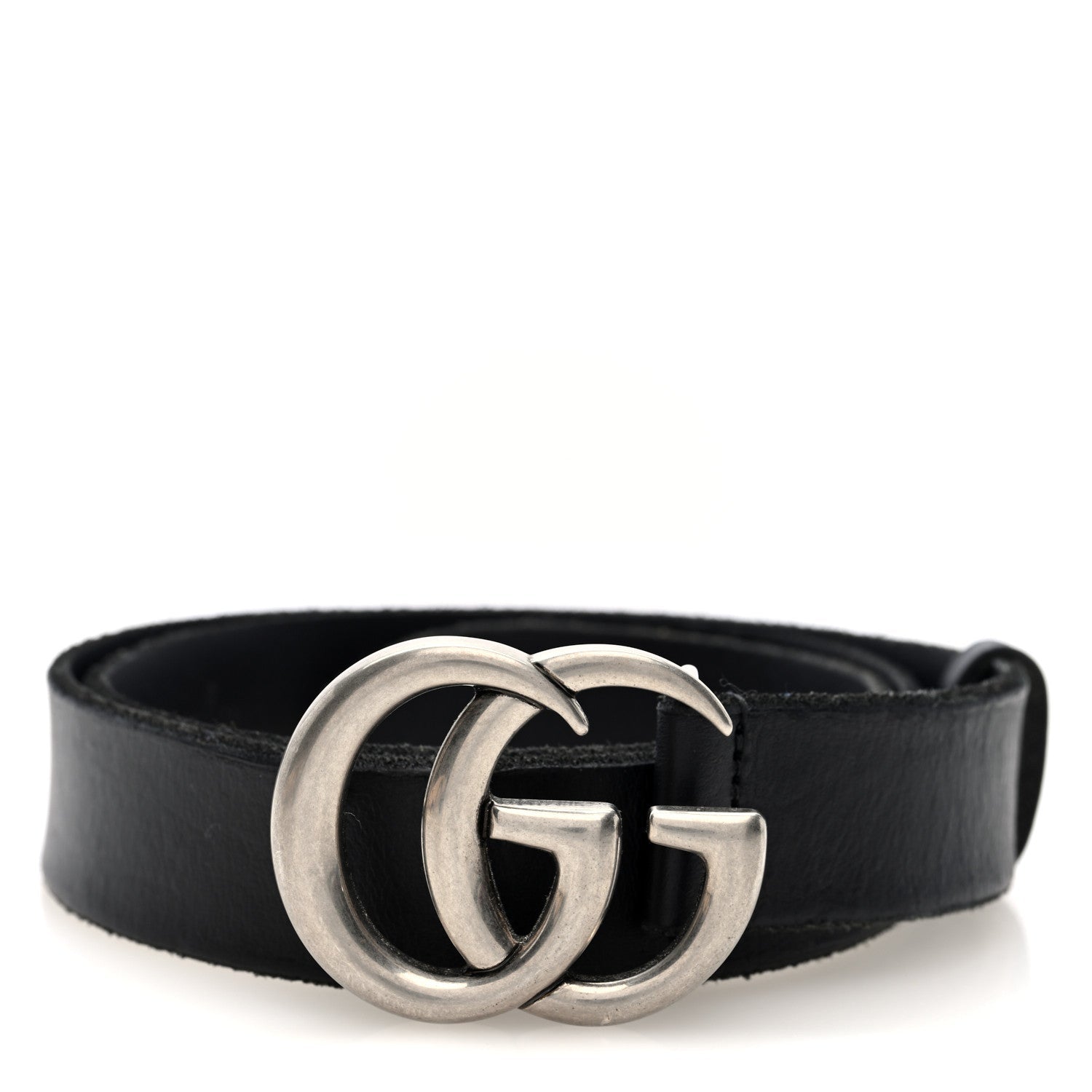 Cuoio Toscano Nickel Double G 85 34 Belt Black