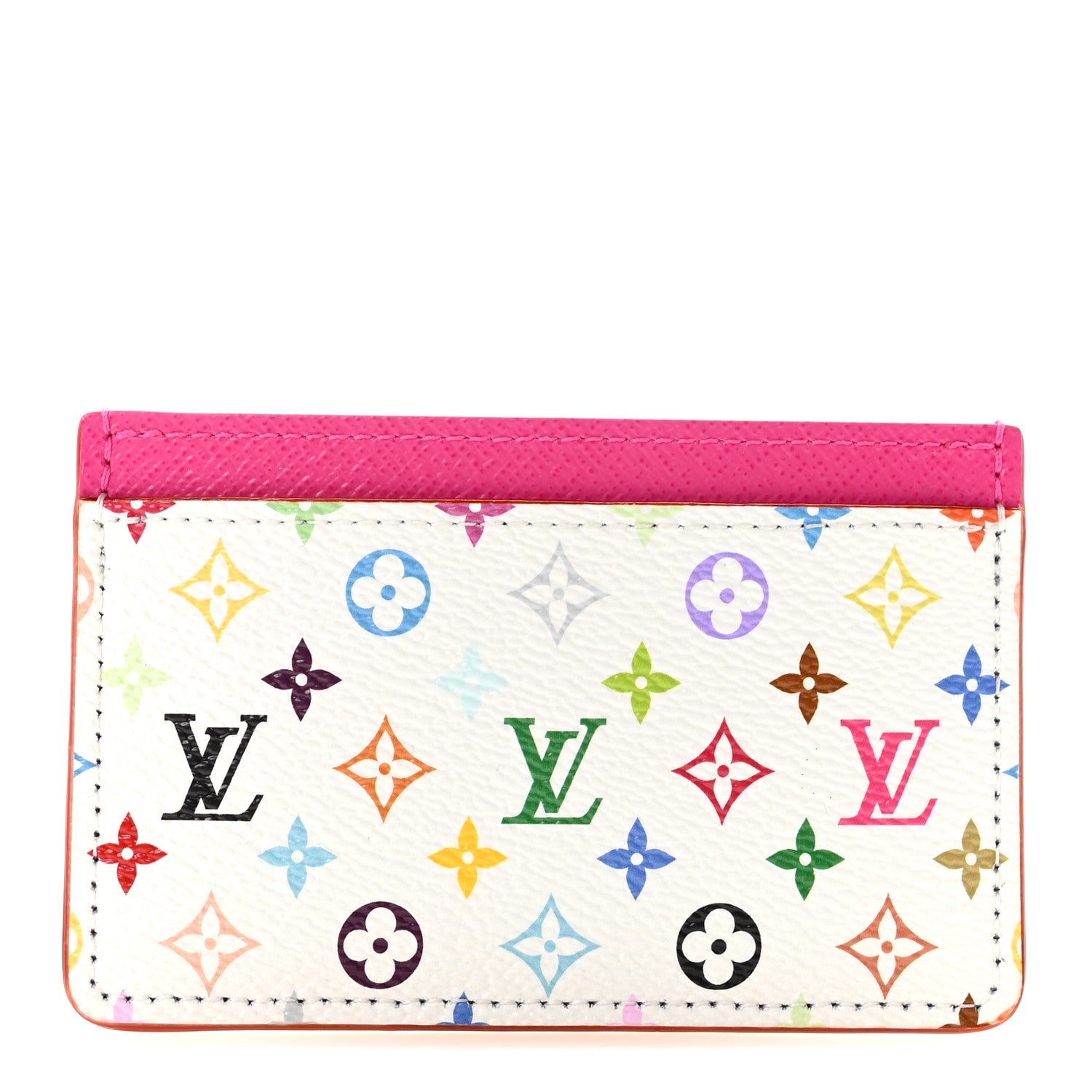 LV X TM Monogram Multicolor Card Holder Kawaii Pink