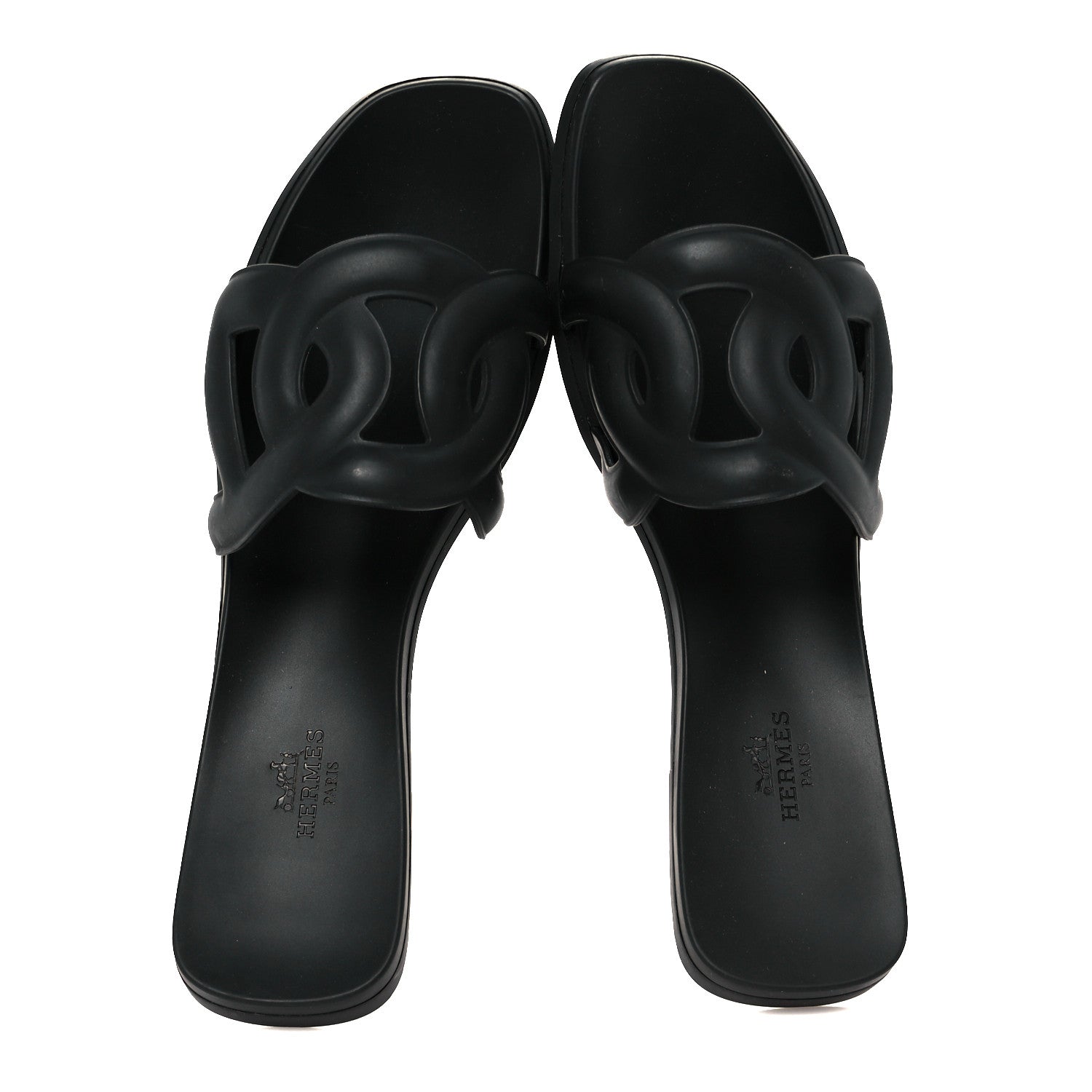 Rubber Aloha Sandals 38 Black