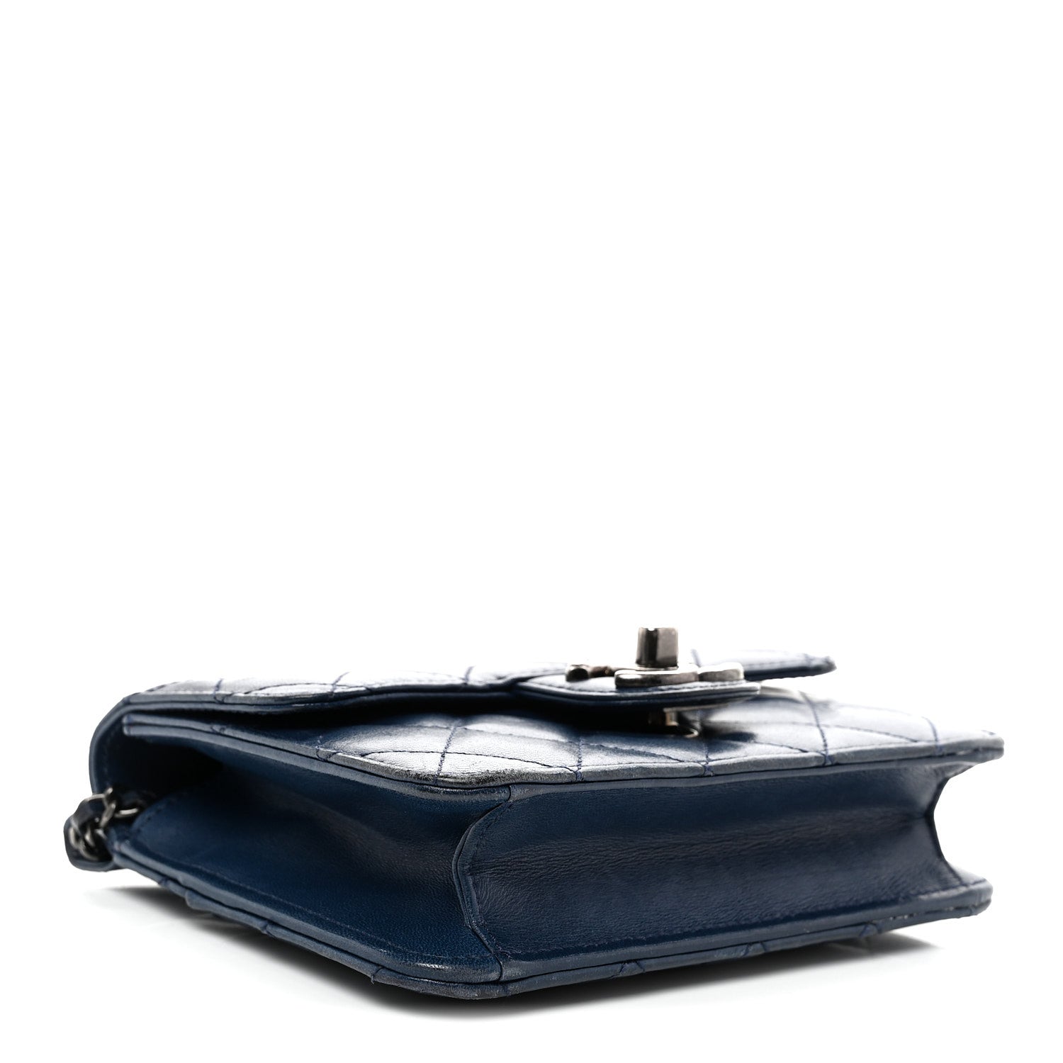 Lambskin Quilted Mini Crossing Times Flap Blue
