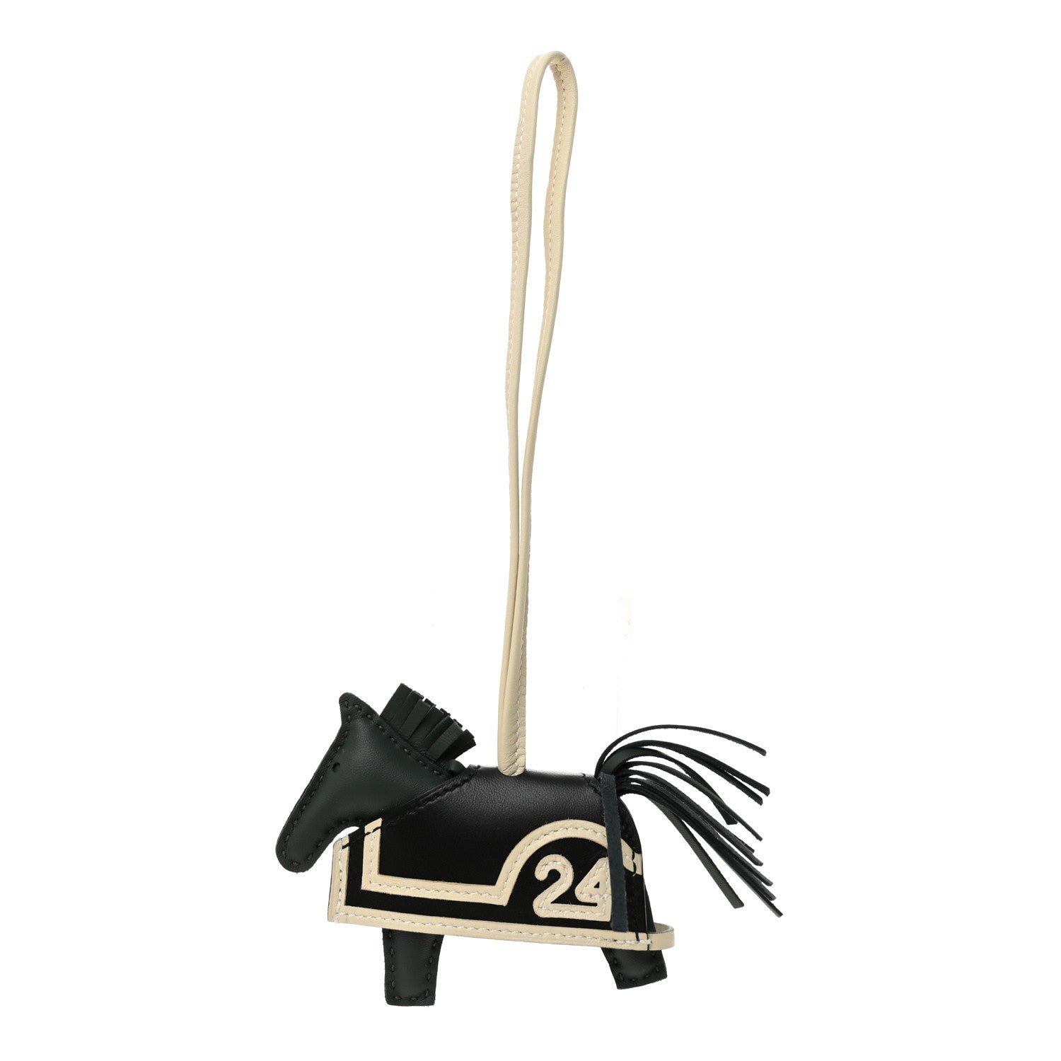 Milo Lambskin Grigri Rodeo Robeo Ceur Bag 24 Charm PM Vert Mangrove Black Craie
