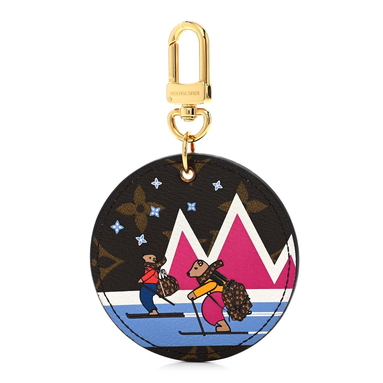 Monogram 2018 Christmas Animation Bears Bag Charm Key Ring