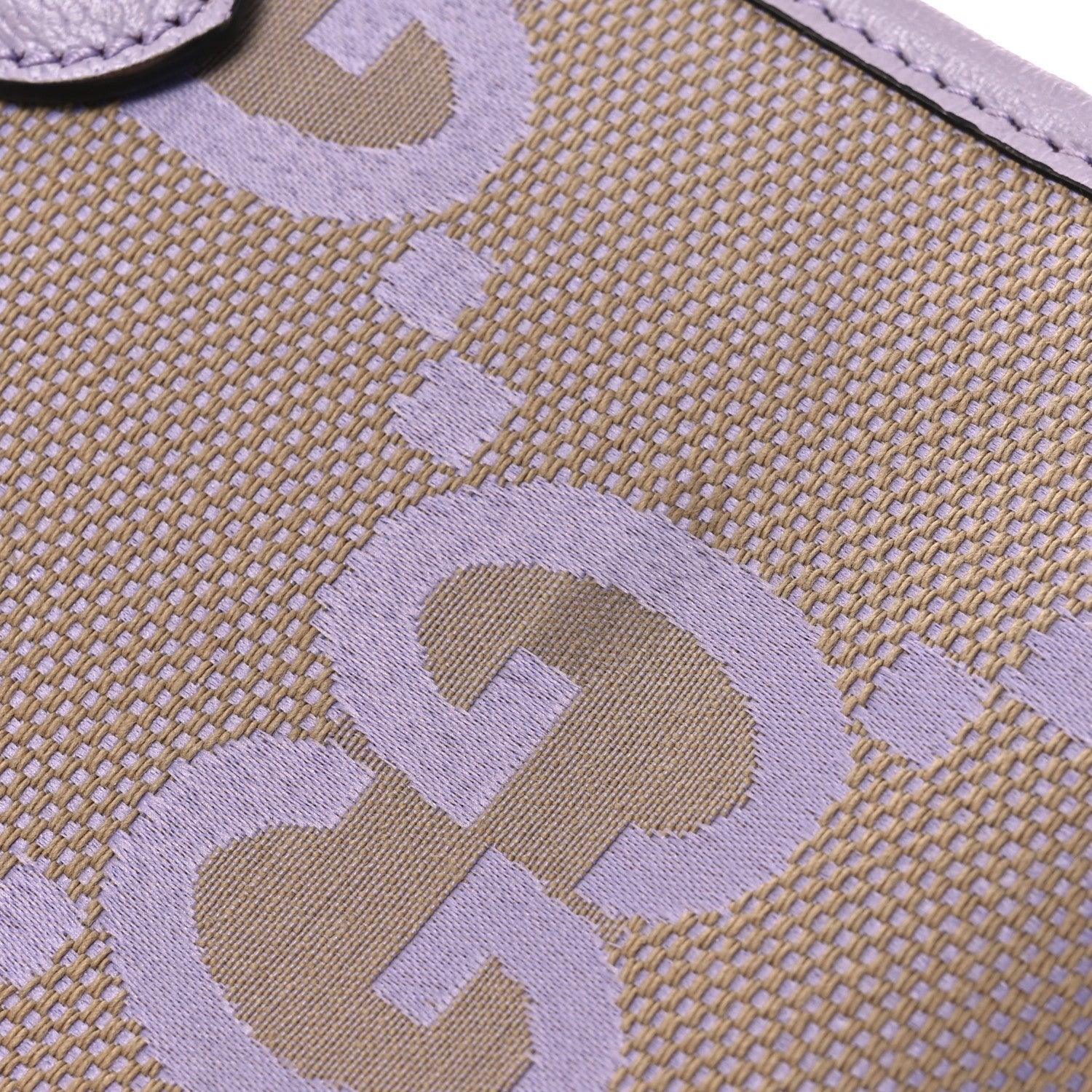 Monogram Jumbo GG Textured Dollar Calfskin Mini Tote Bag Beige Lapis
