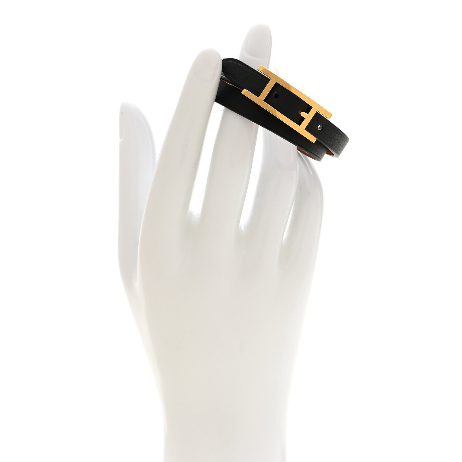 Chamonix Tadelakt Behapi Double Tour Bracelet T2 Black