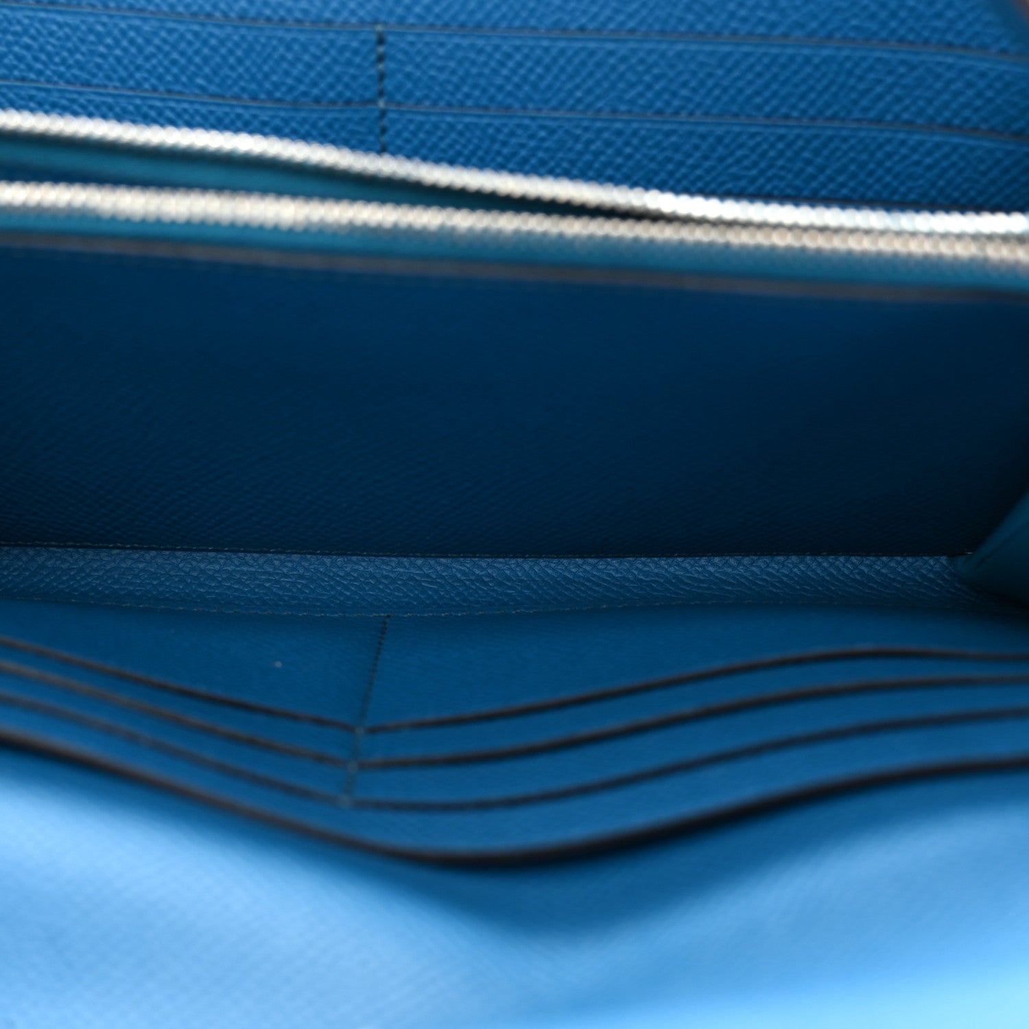 Epsom Kelly Longue Wallet Bleu Izmir
